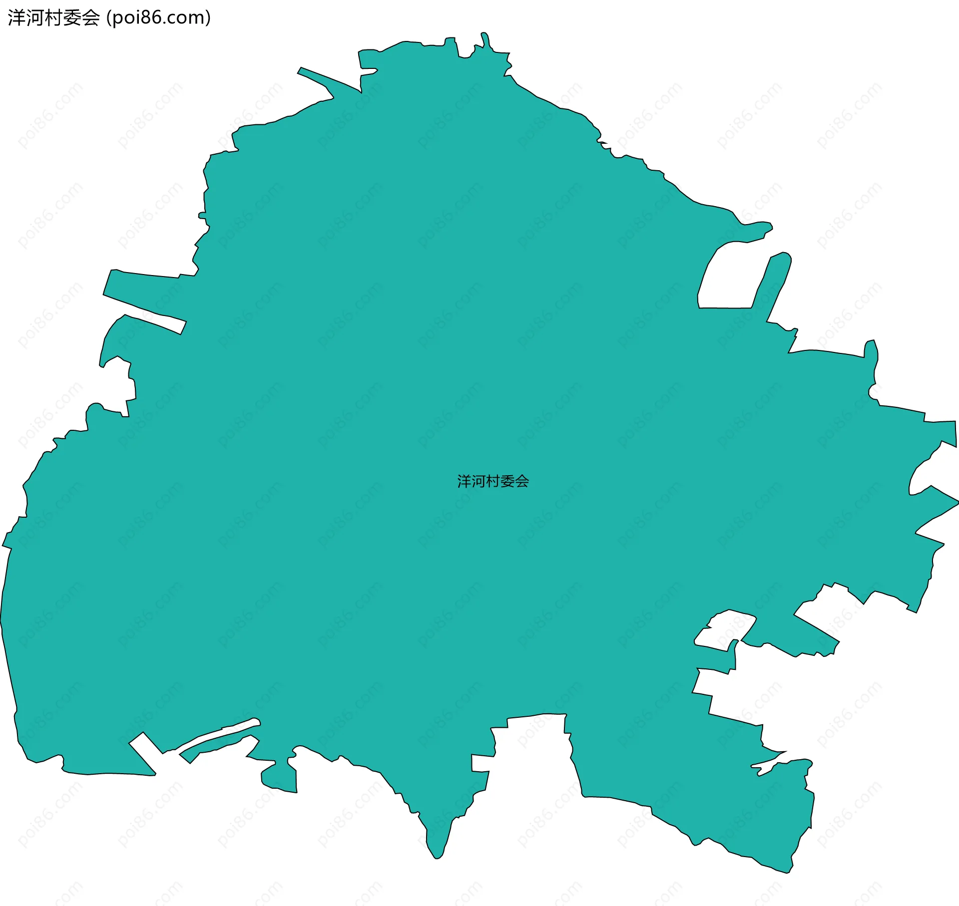 洋河村委会边界地图