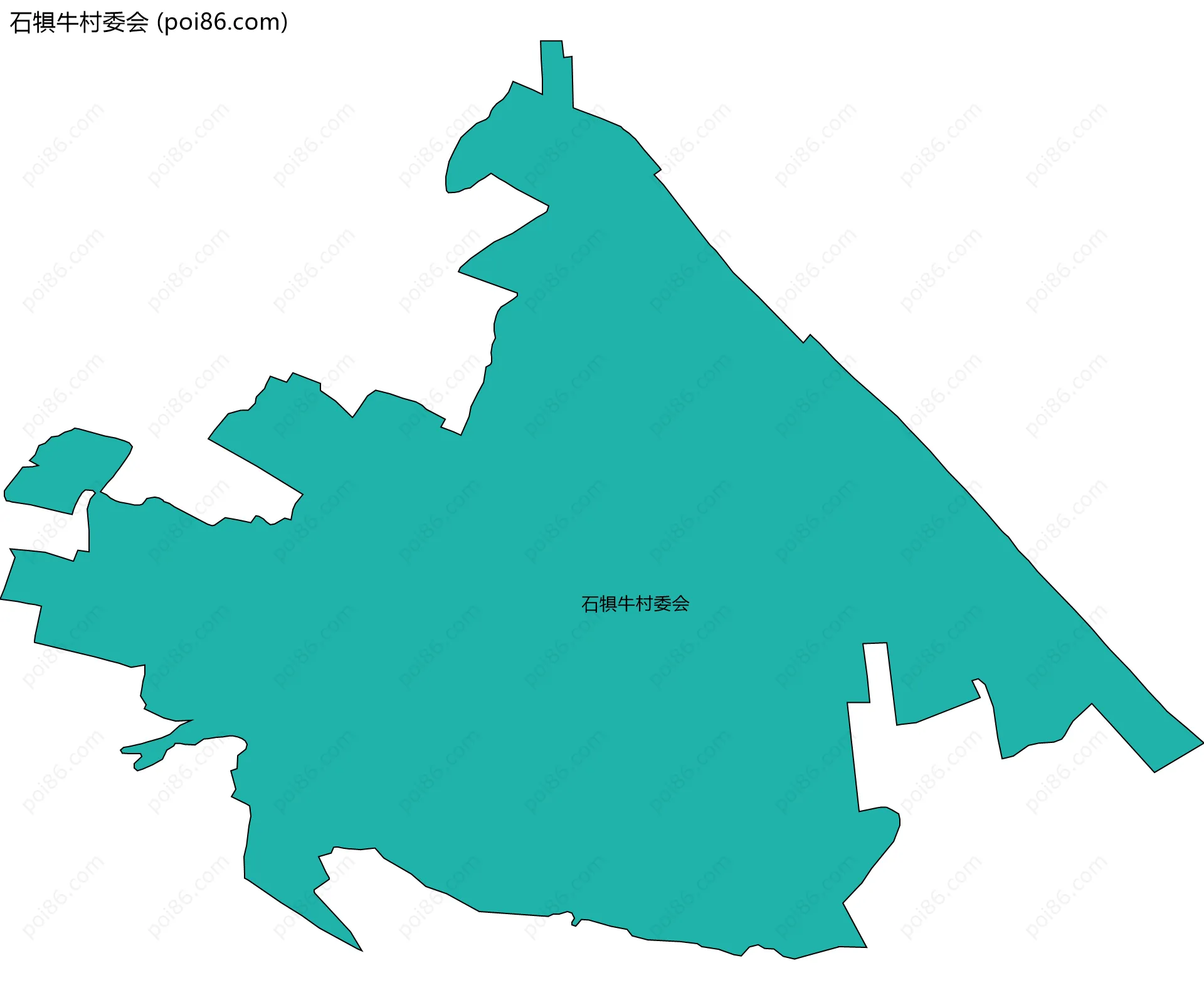 石犋牛村委会边界地图