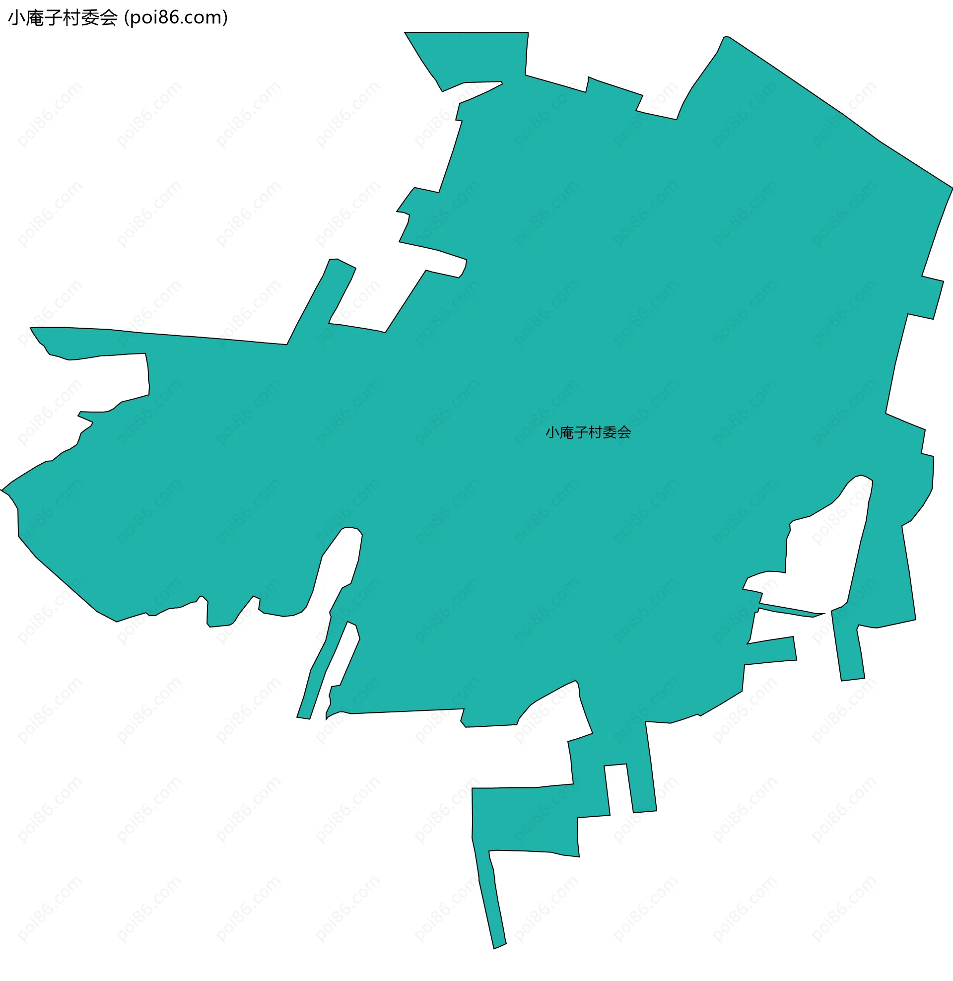 小庵子村委会边界地图