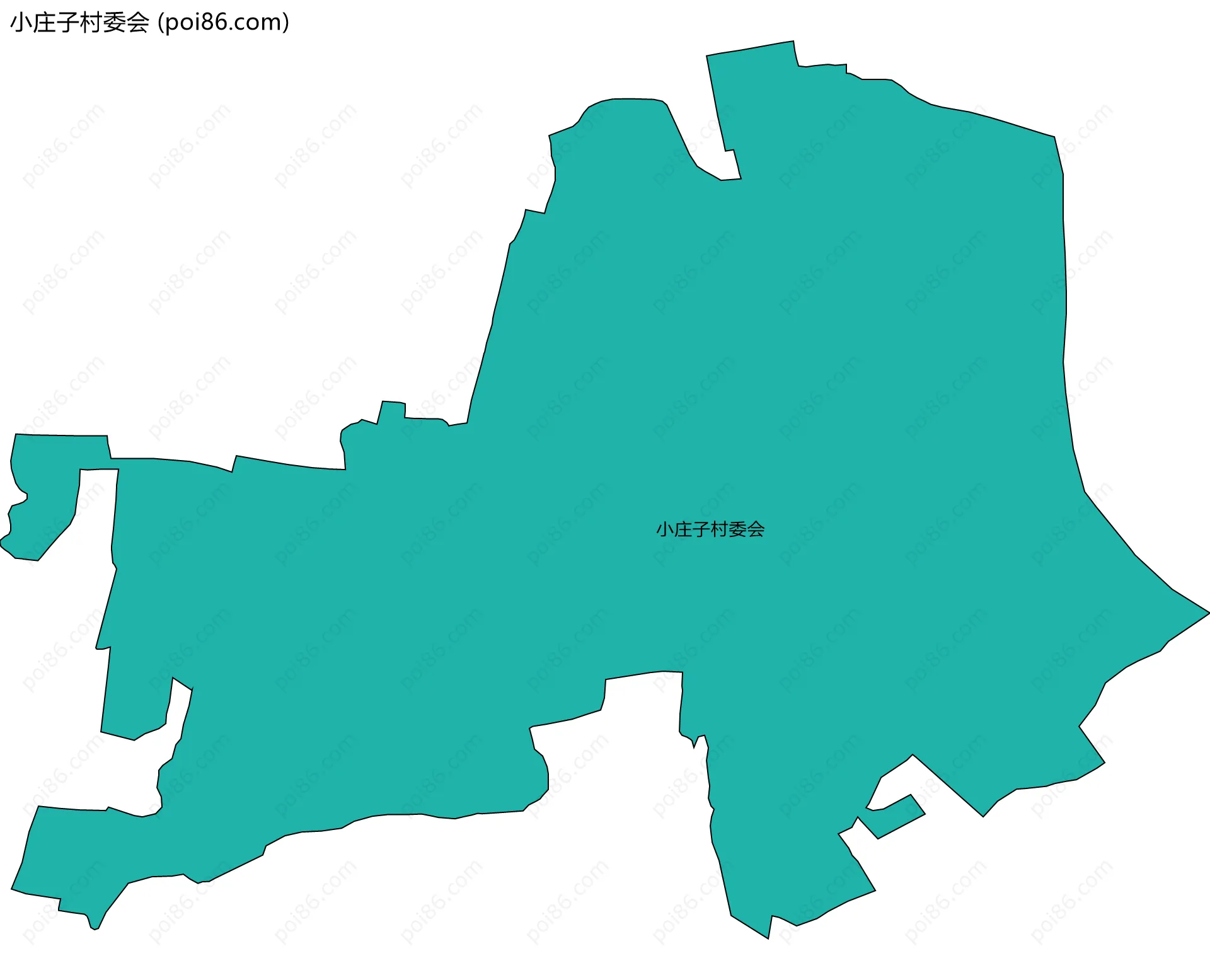 小庄子村委会边界地图