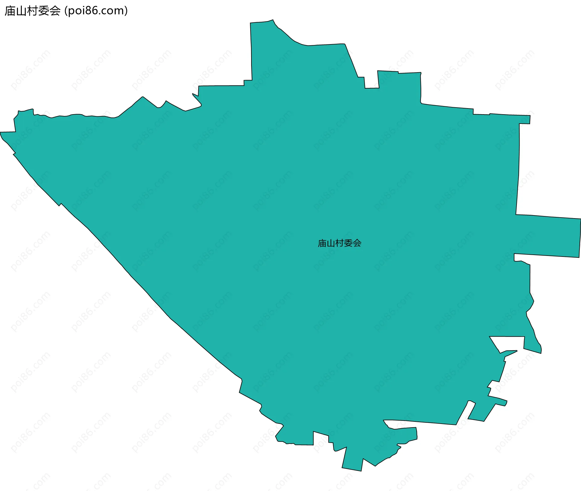 庙山村委会边界地图