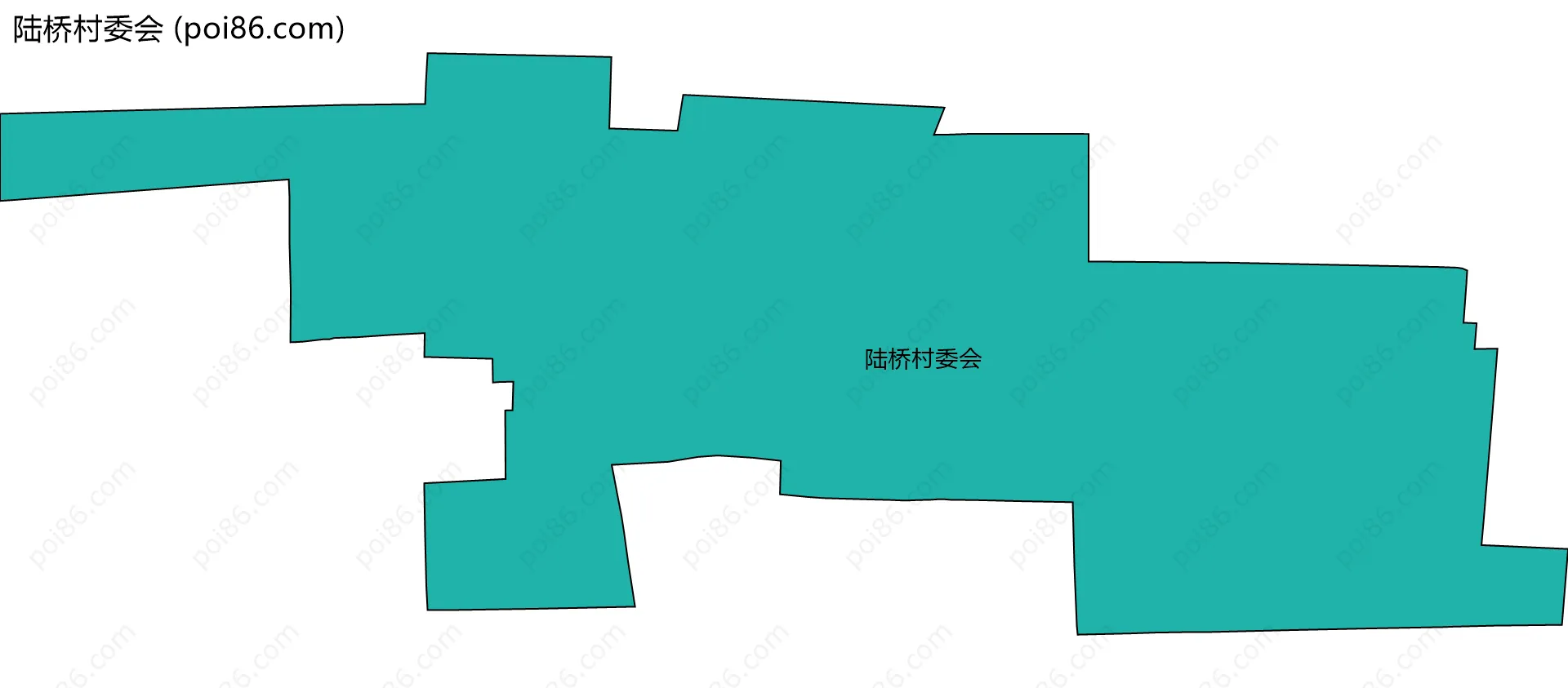 陆桥村委会边界地图