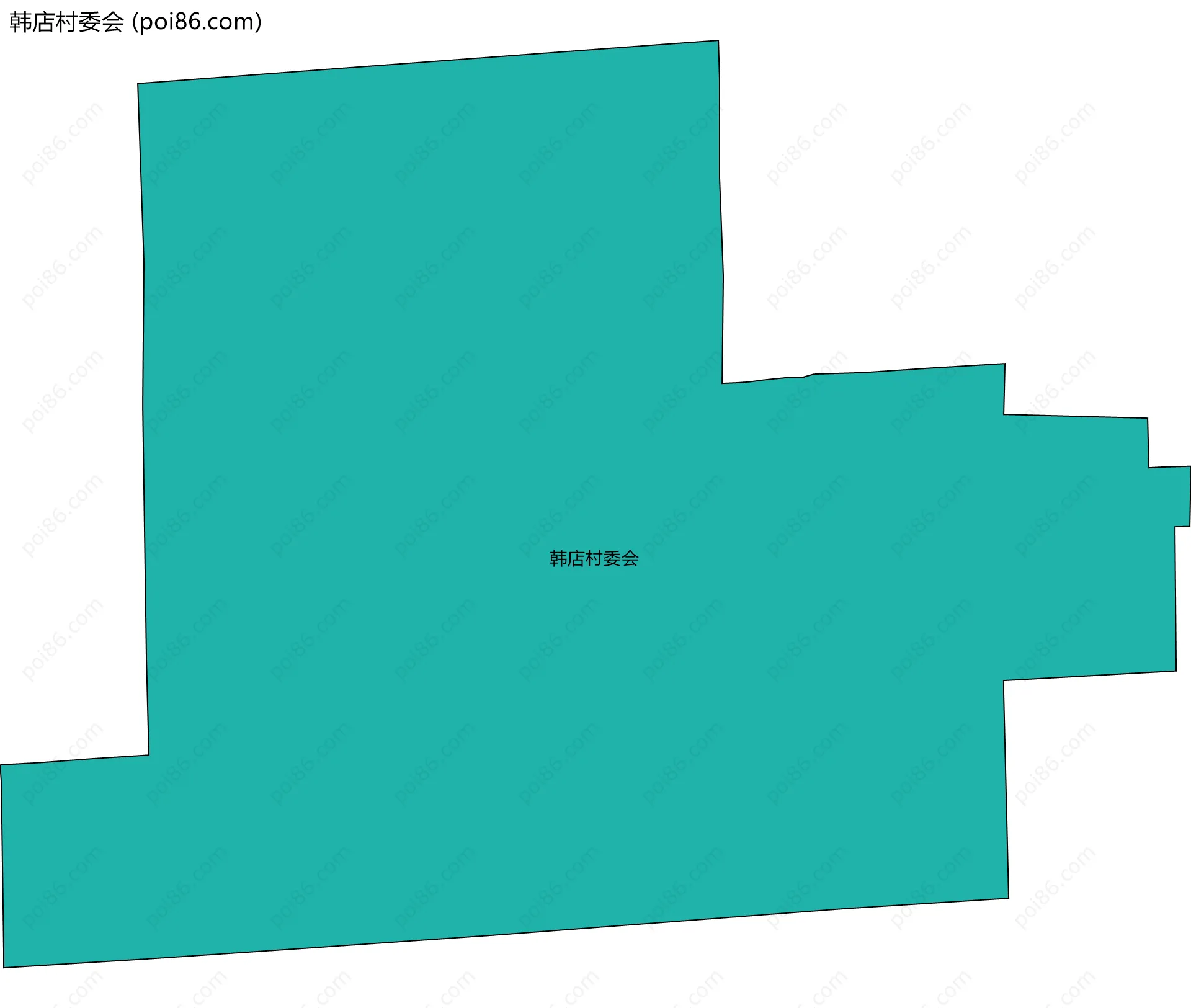 韩店村委会边界地图
