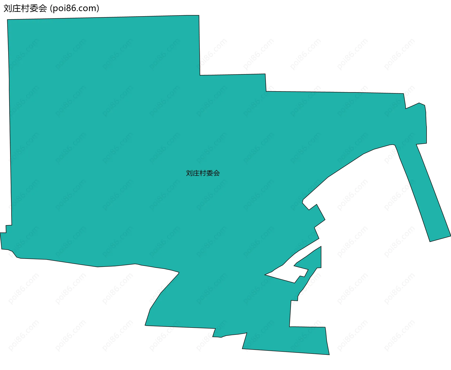 刘庄村委会边界地图