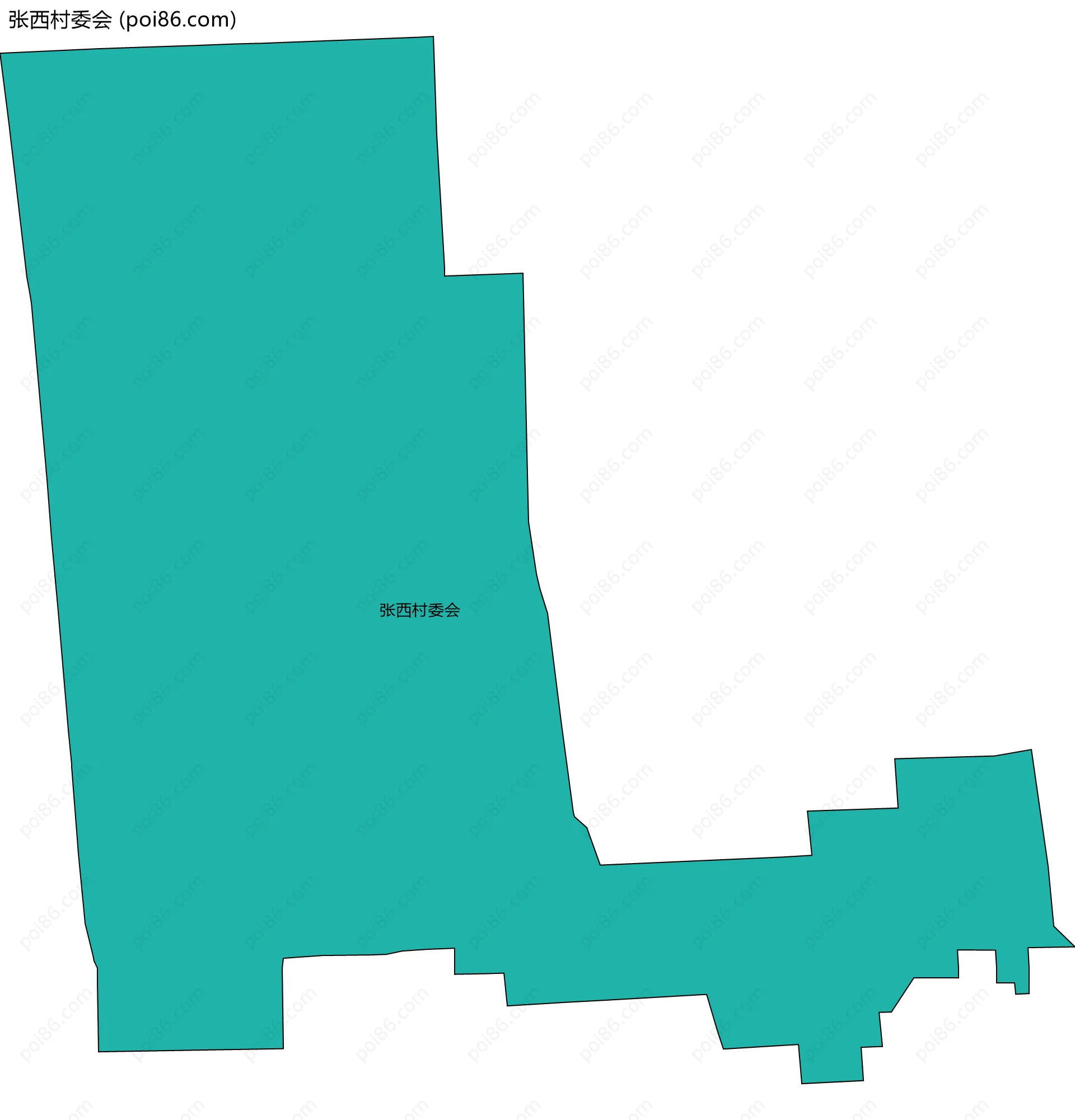 张西村委会边界地图