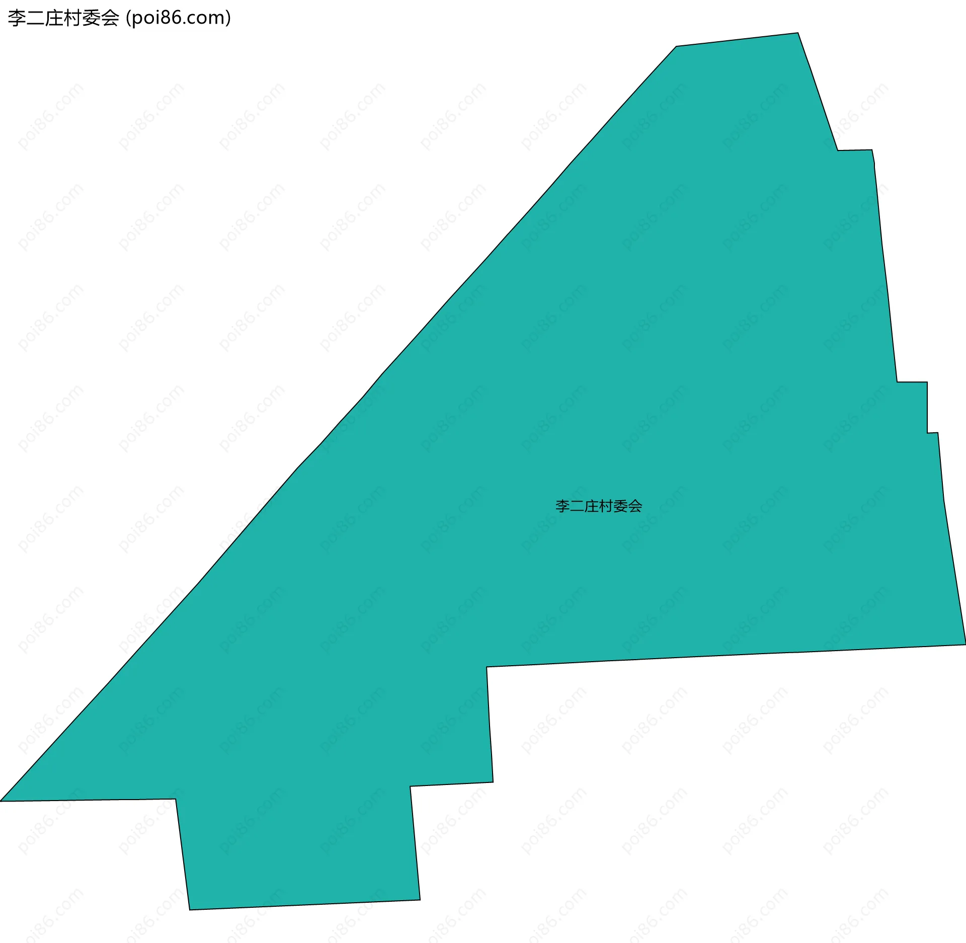 李二庄村委会边界地图