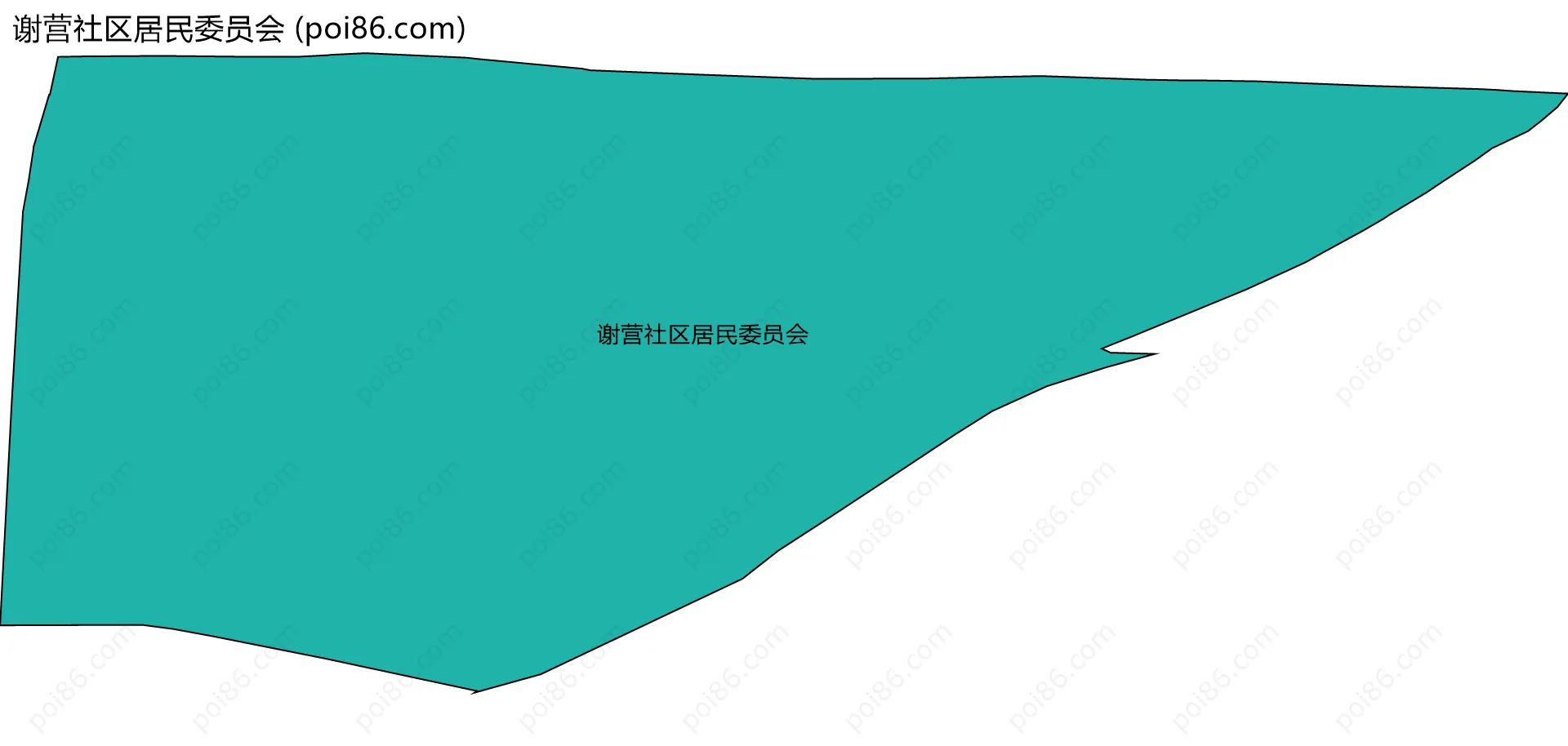 谢营社区居民委员会边界地图