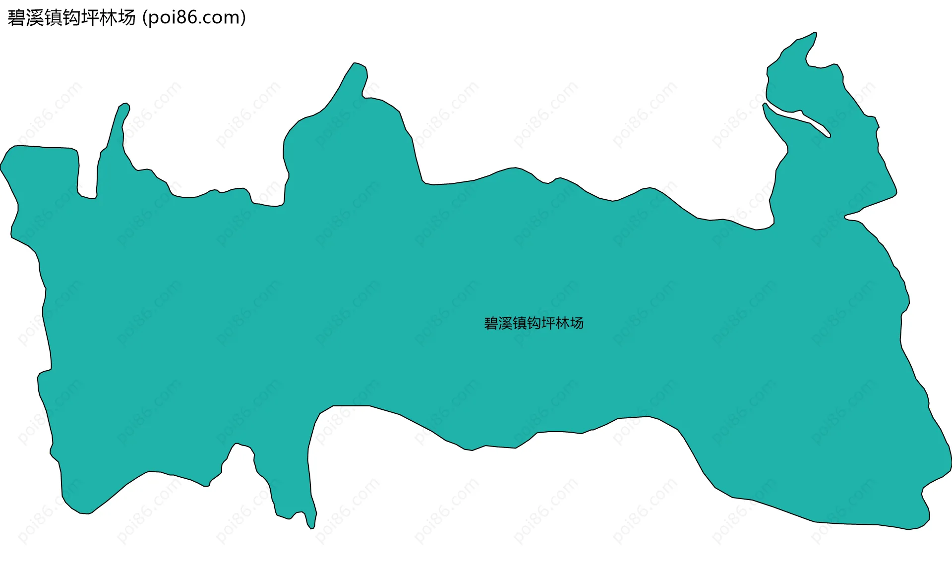 碧溪镇钩坪林场边界地图