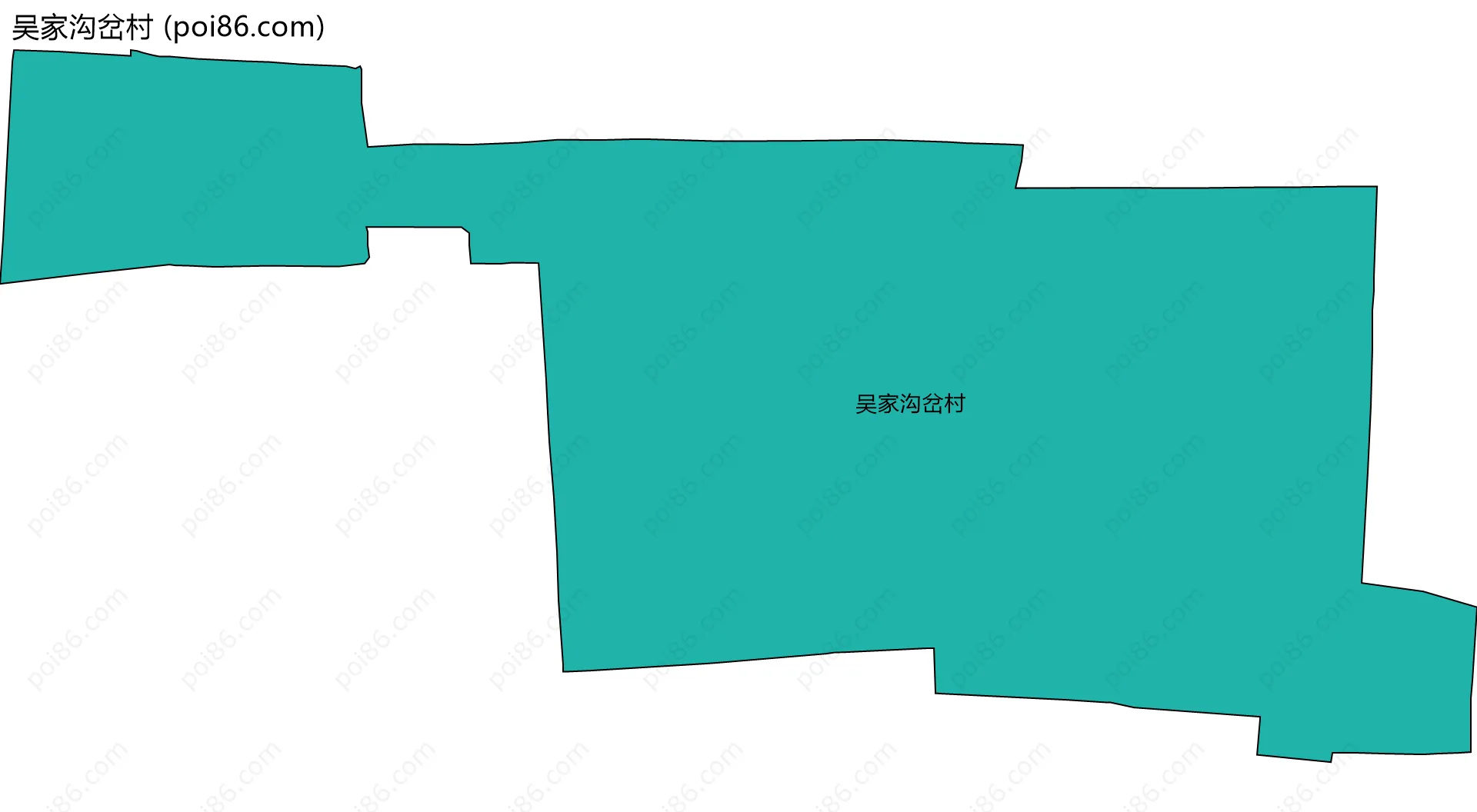 吴家沟岔村边界地图