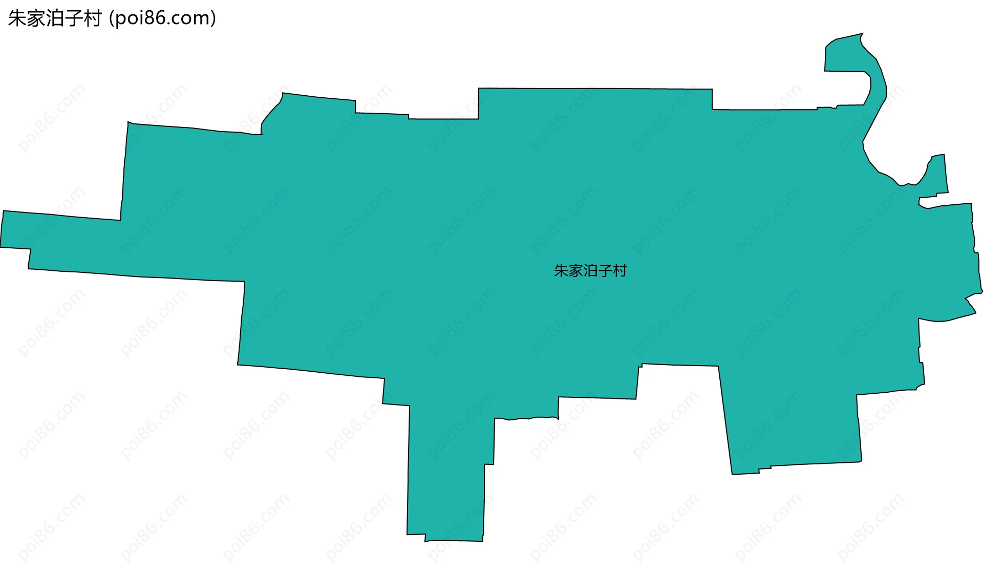 朱家泊子村边界地图