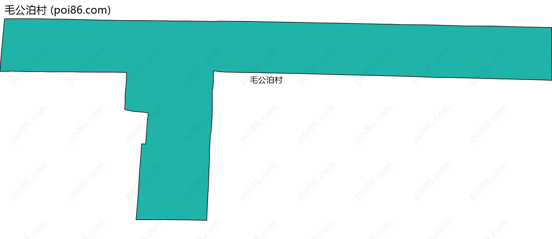 毛公泊村边界地图
