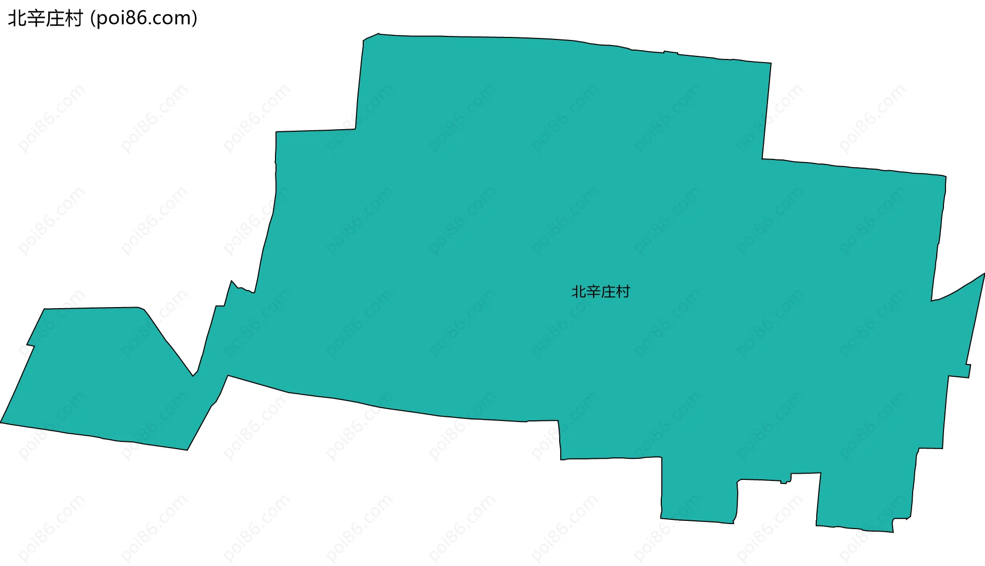 北辛庄村边界地图