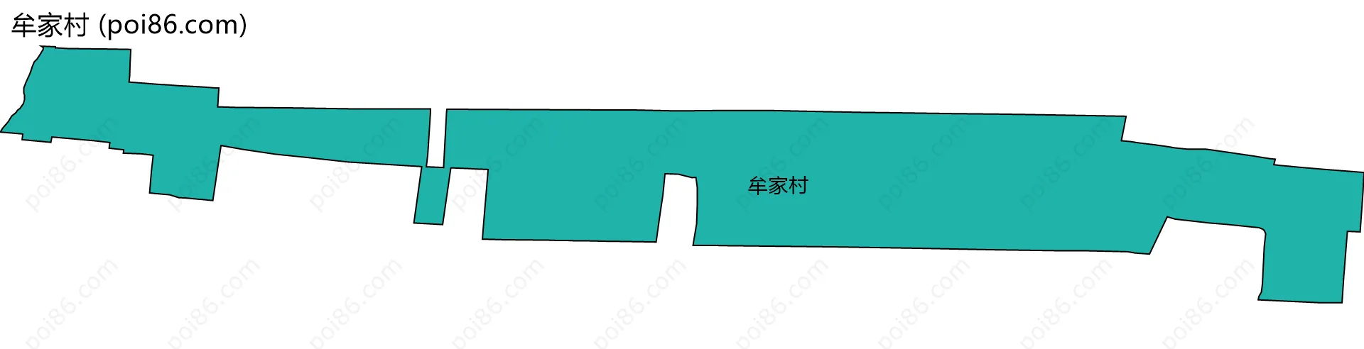 牟家村边界地图