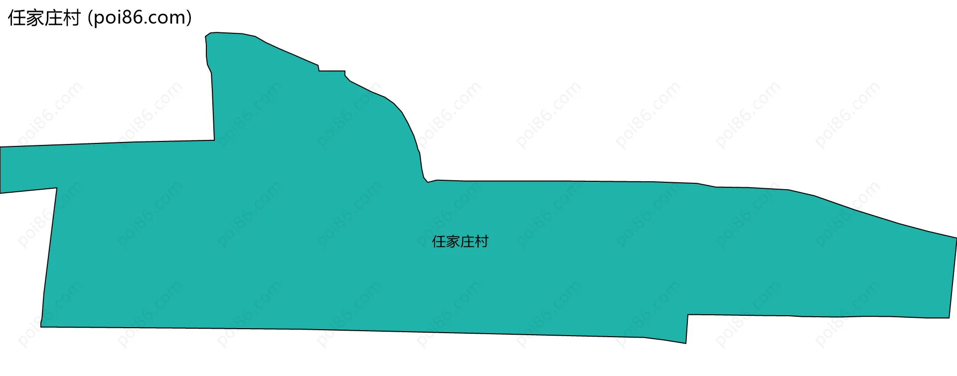 任家庄村边界地图