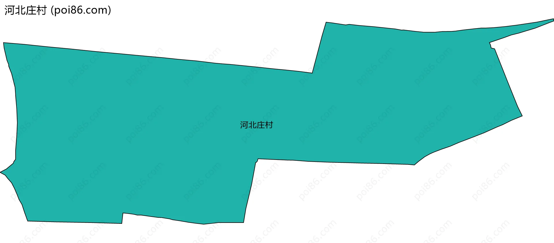河北庄村边界地图