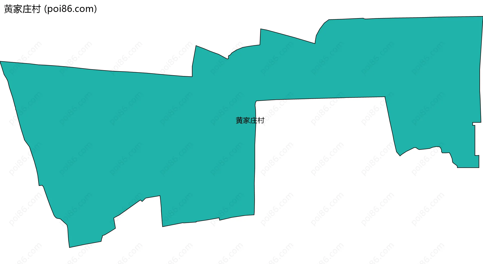 黄家庄村边界地图