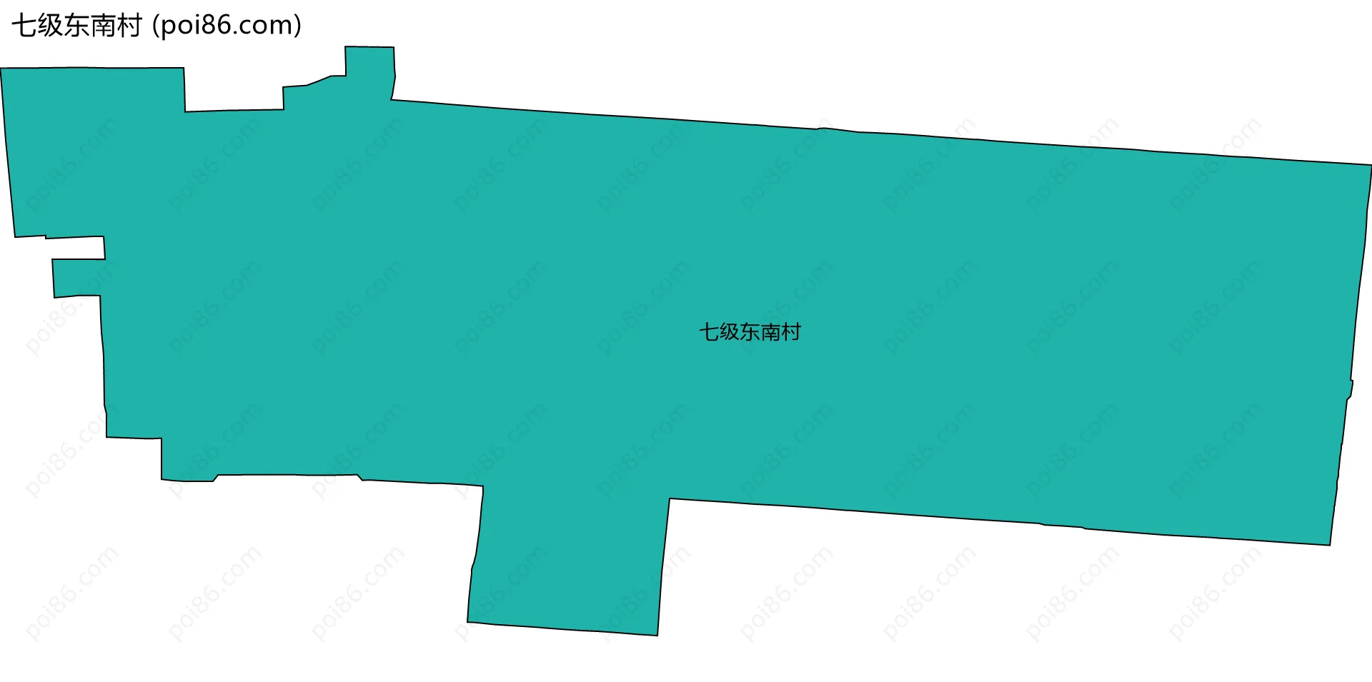 七级东南村边界地图