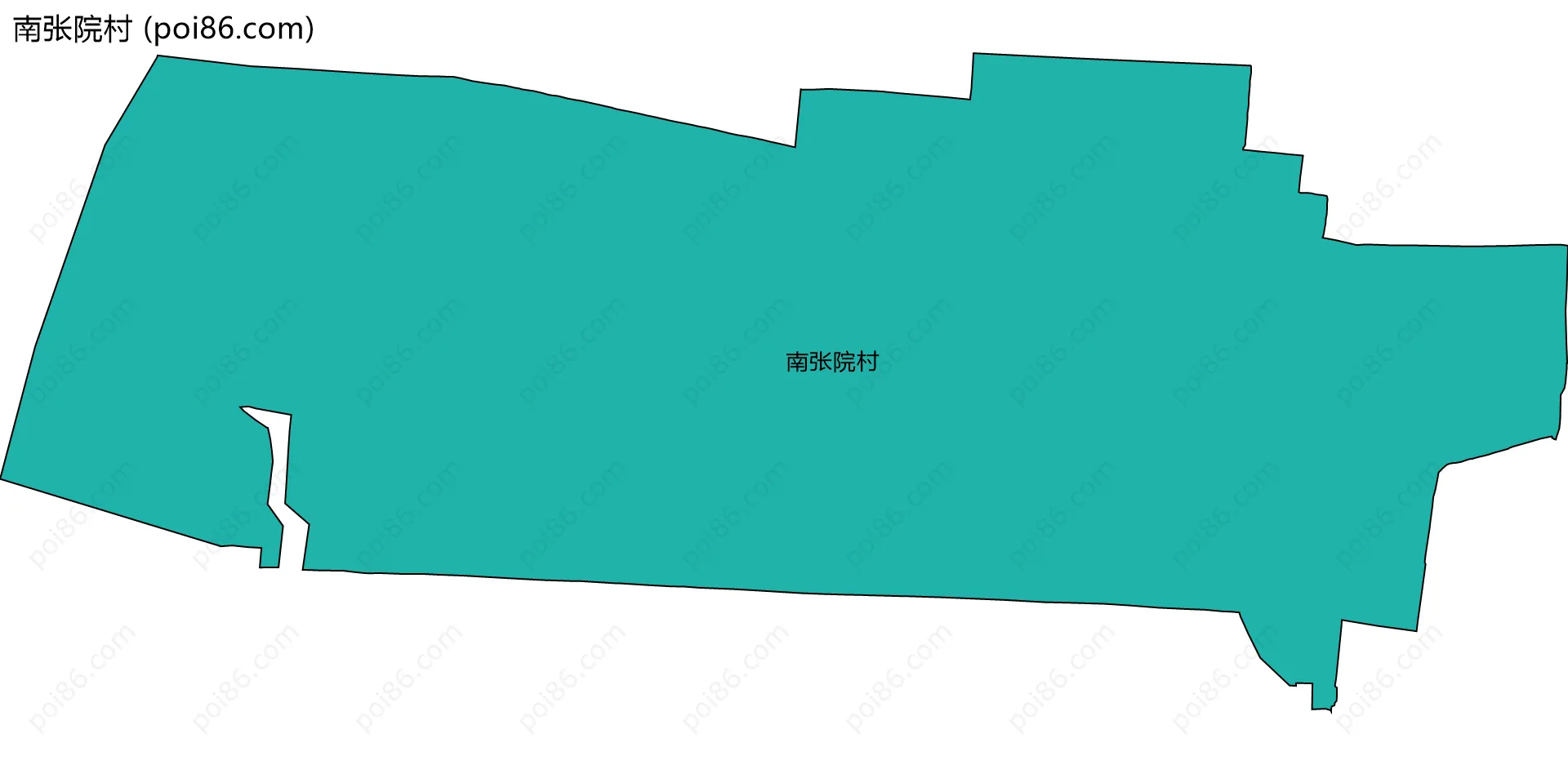 南张院村边界地图
