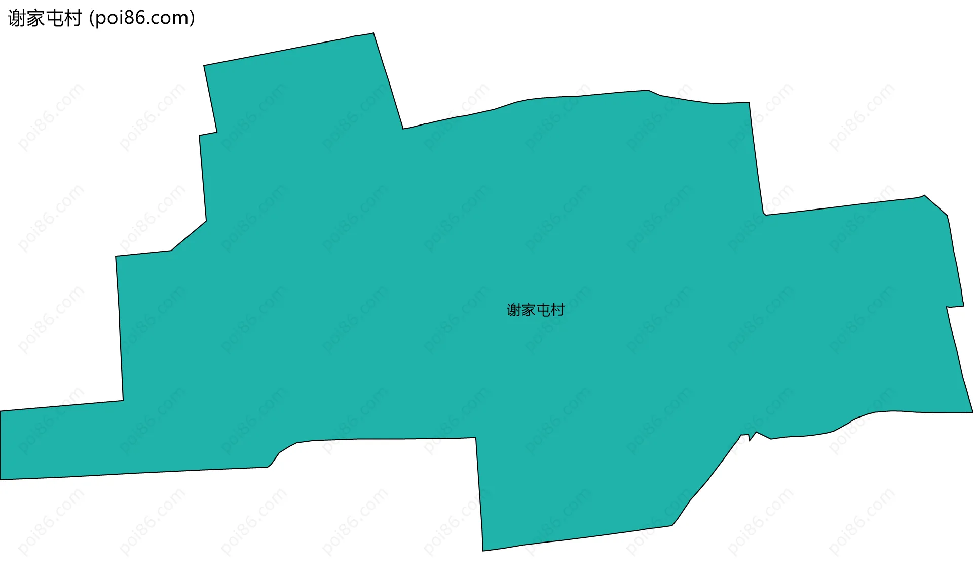 谢家屯村边界地图