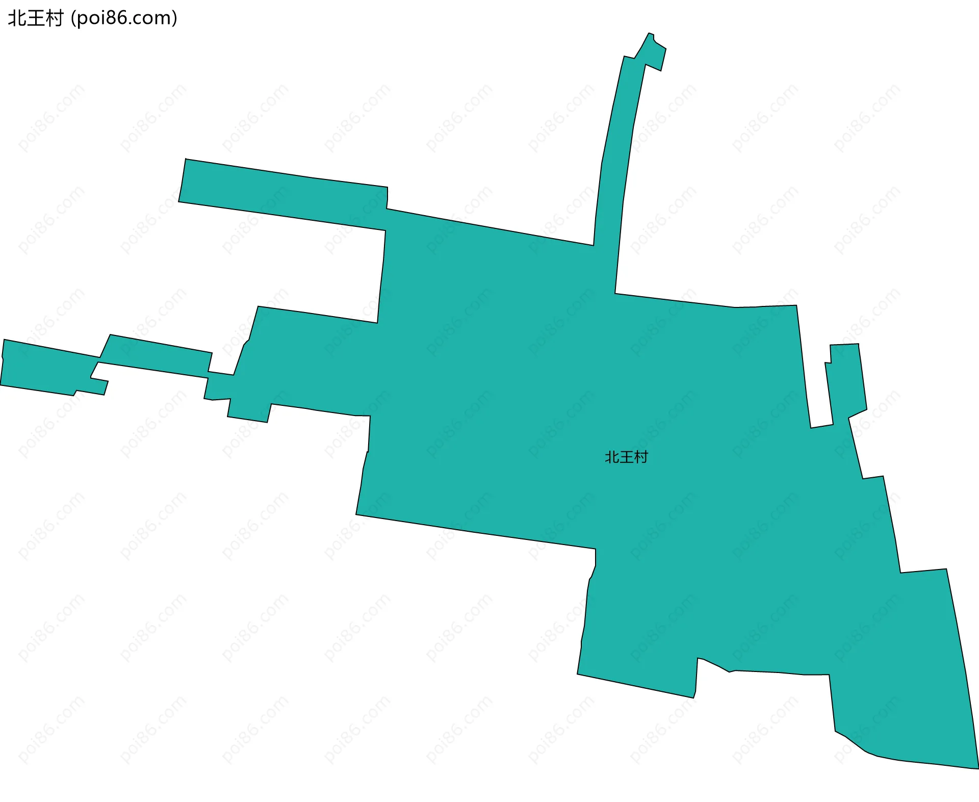 北王村边界地图