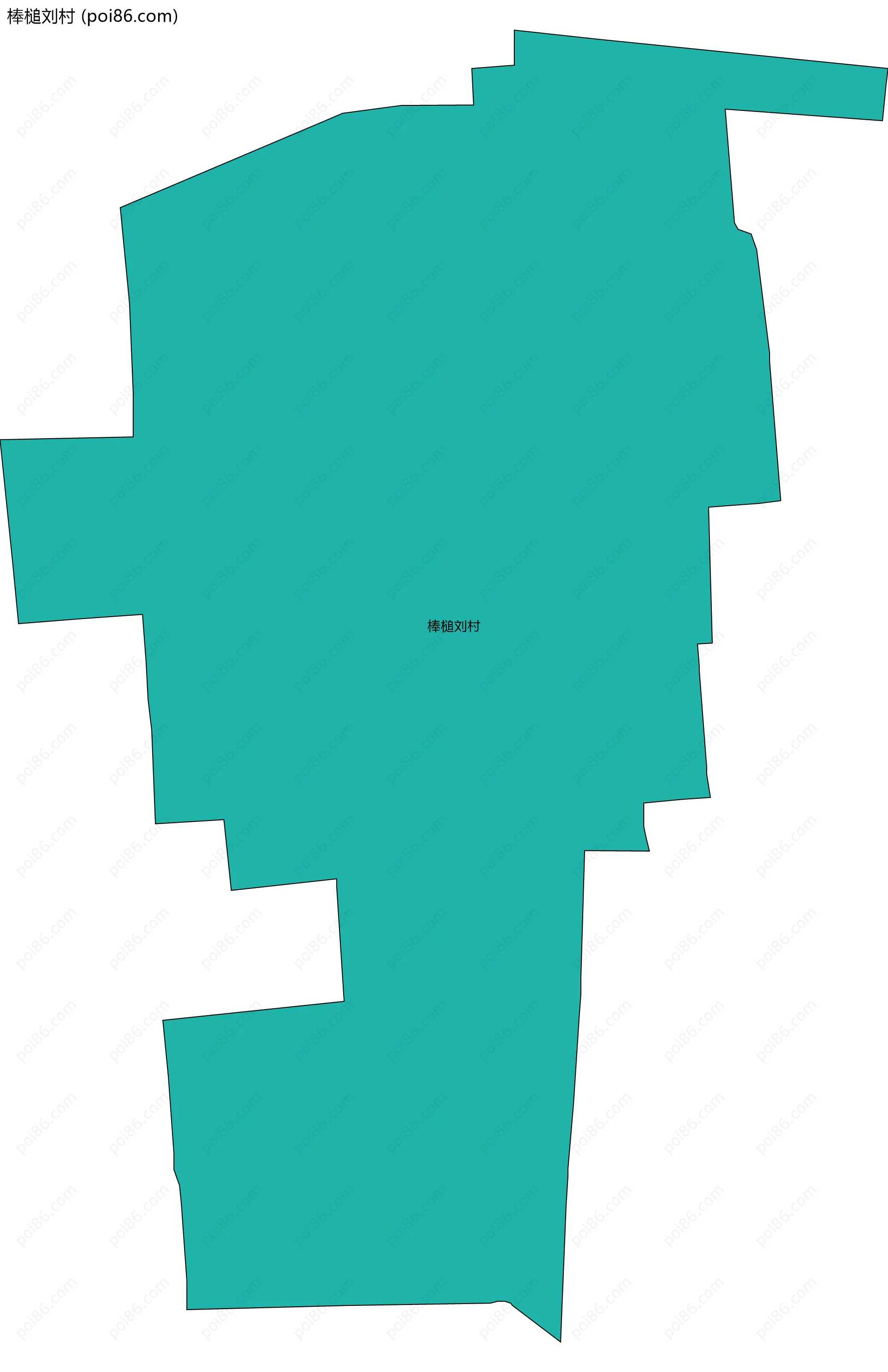 棒槌刘村边界地图