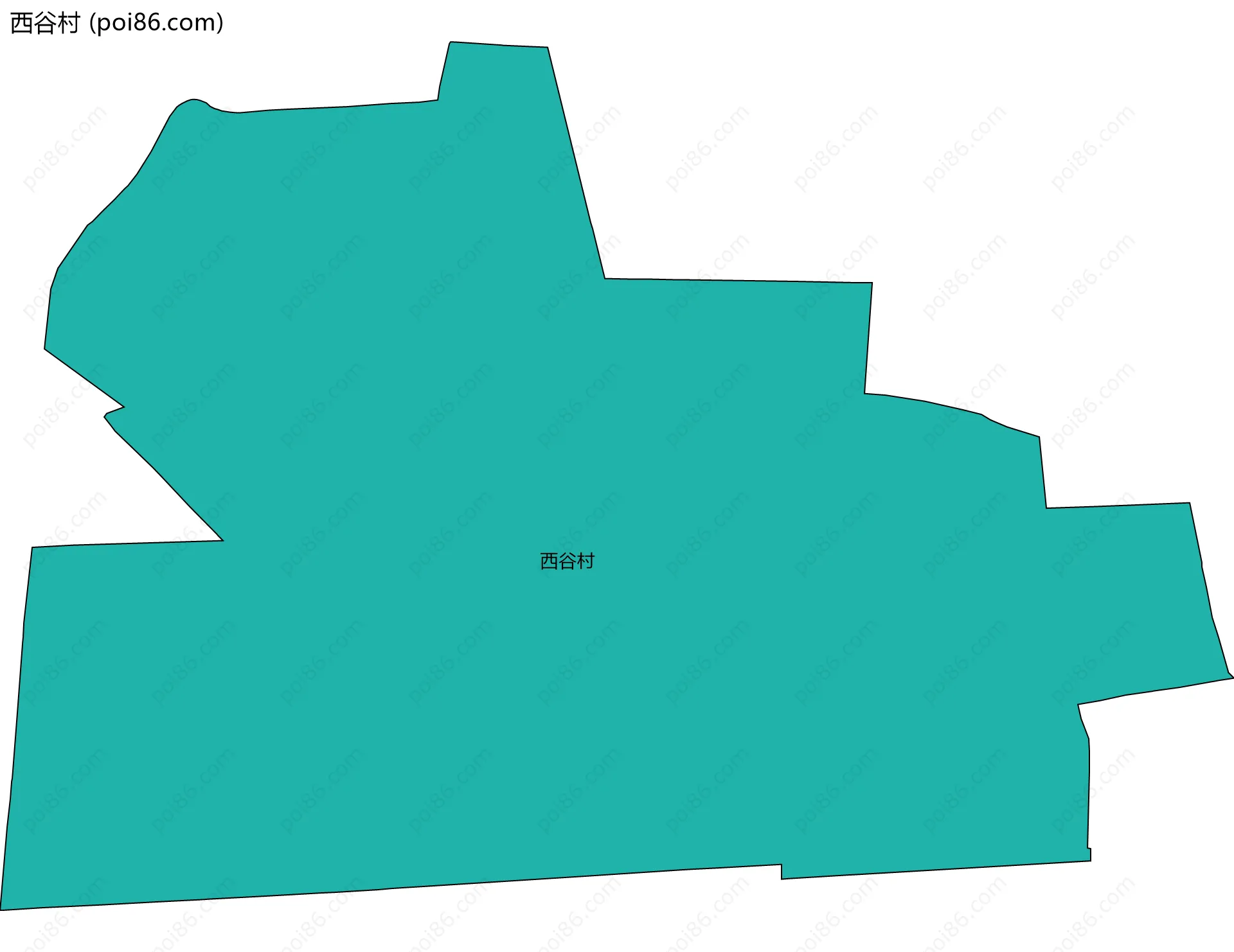 西谷村边界地图