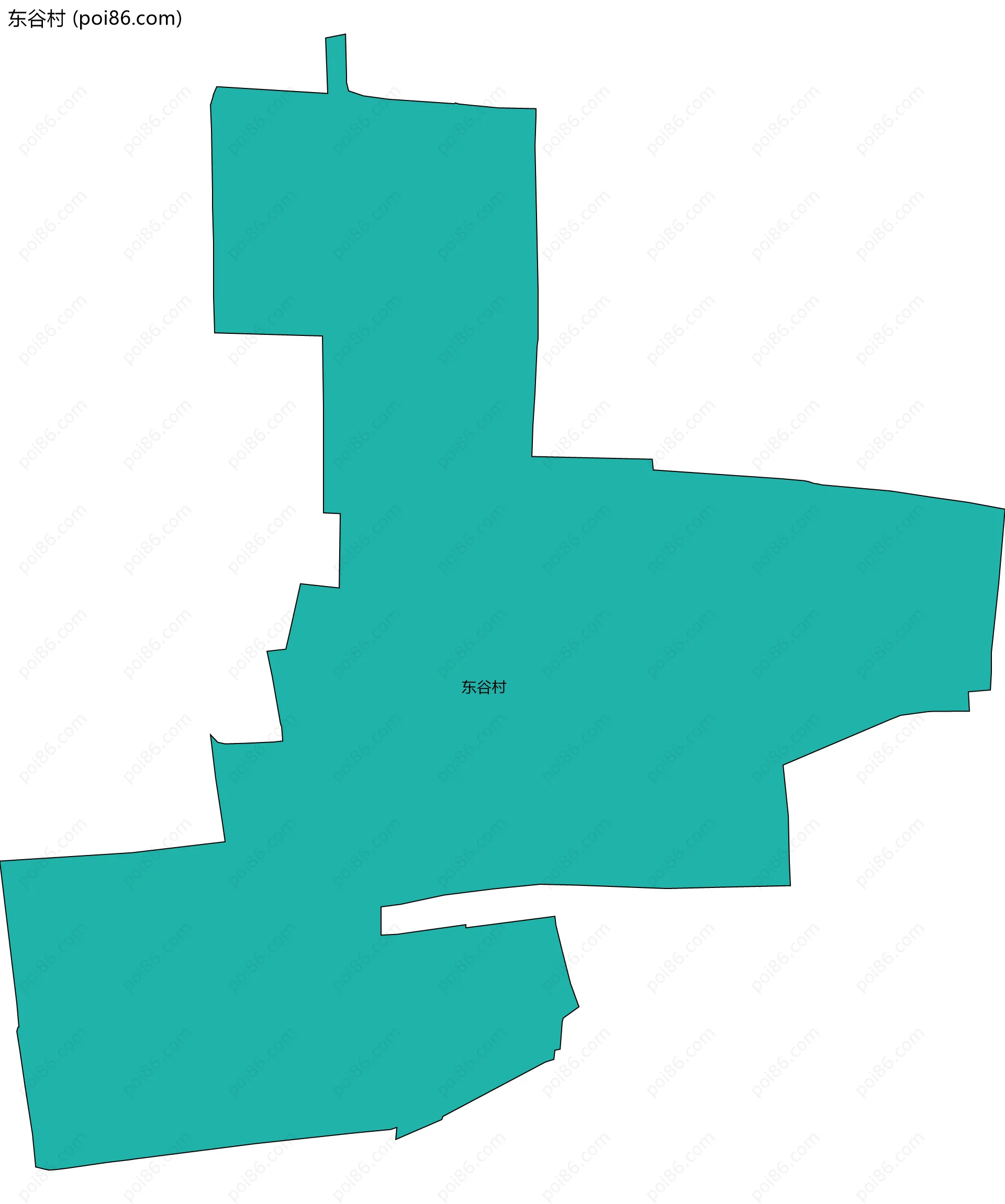 东谷村边界地图