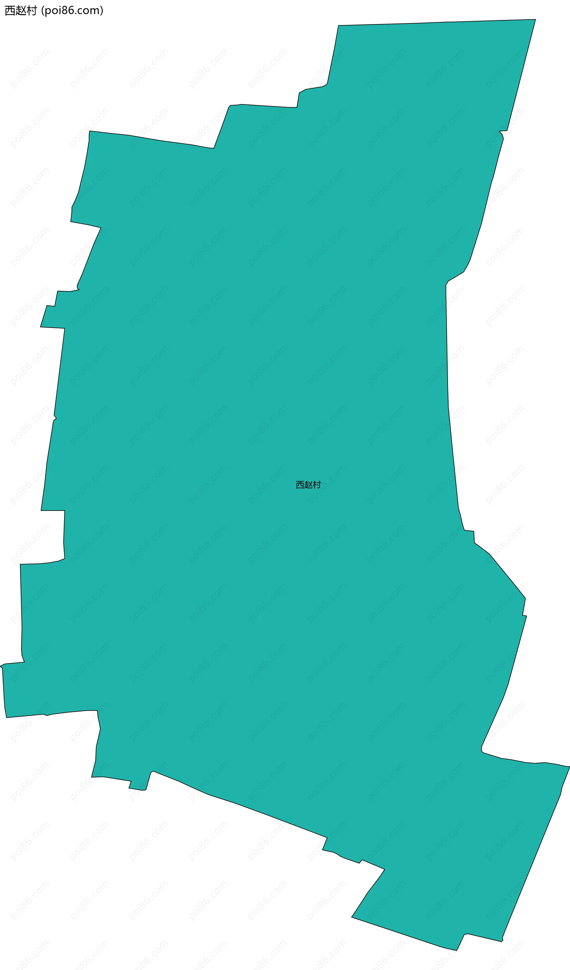 西赵村边界地图