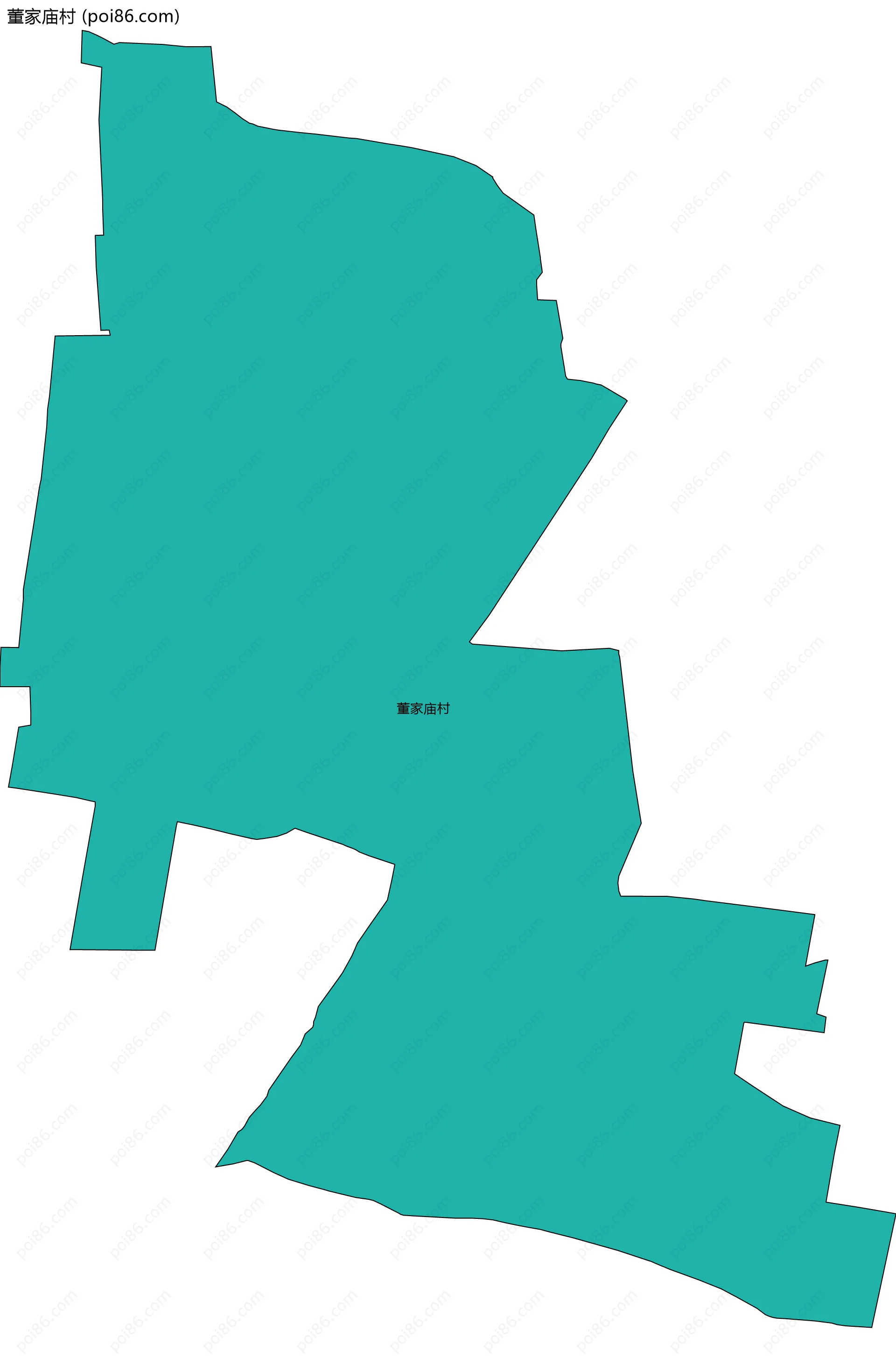 董家庙村边界地图