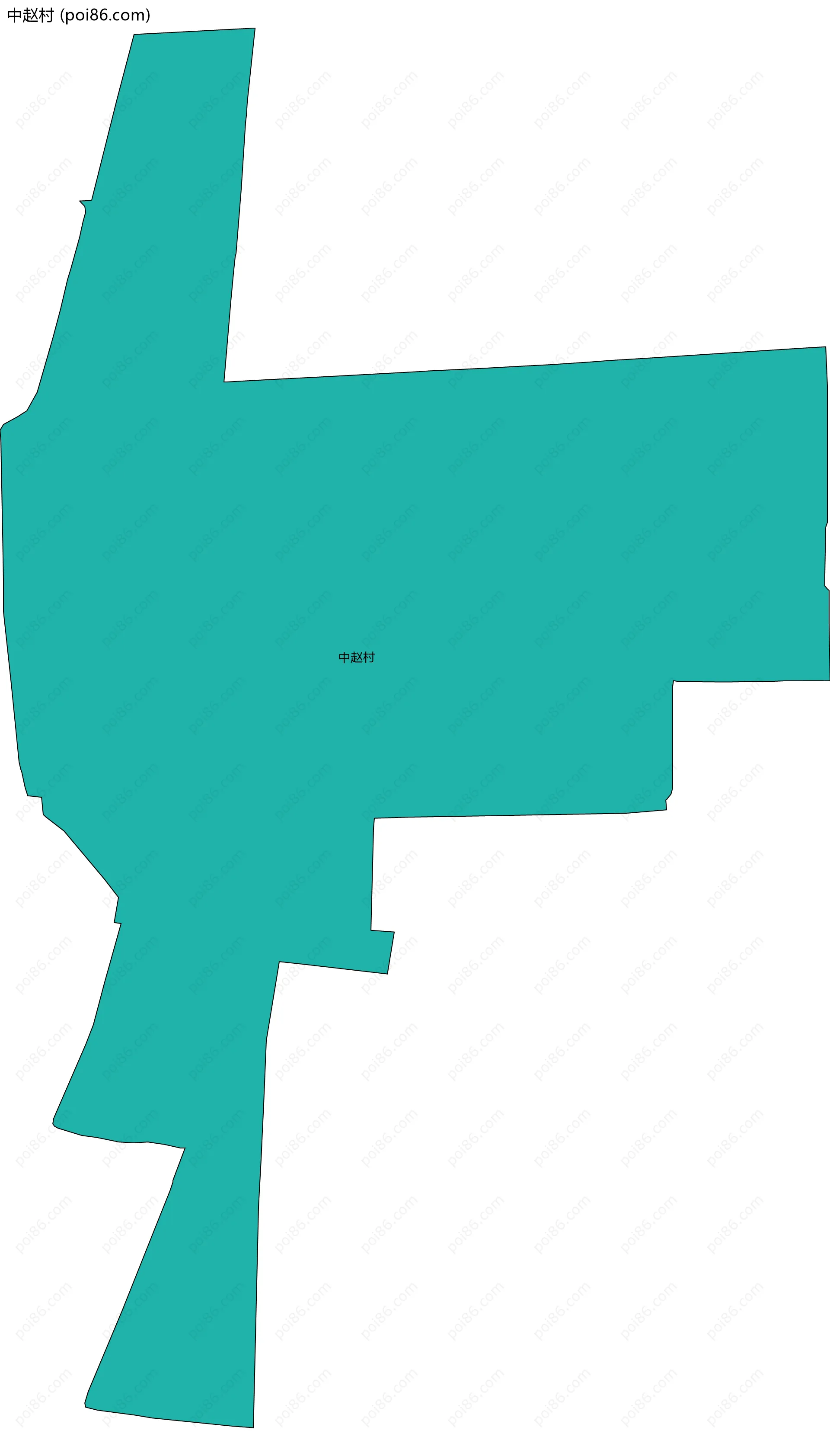 中赵村边界地图