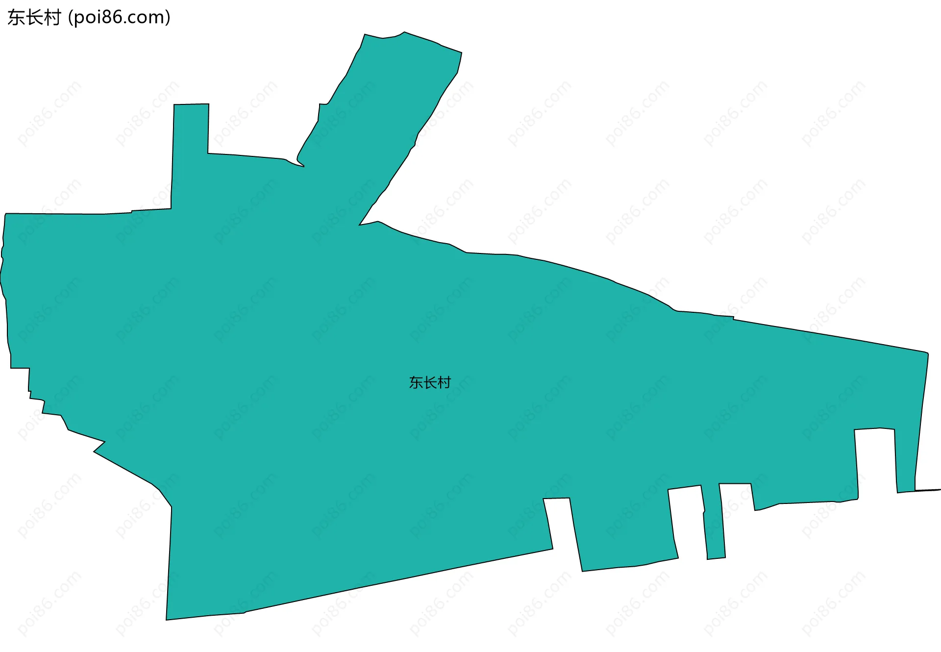 东长村边界地图
