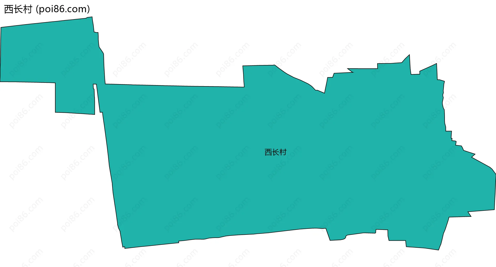 西长村边界地图