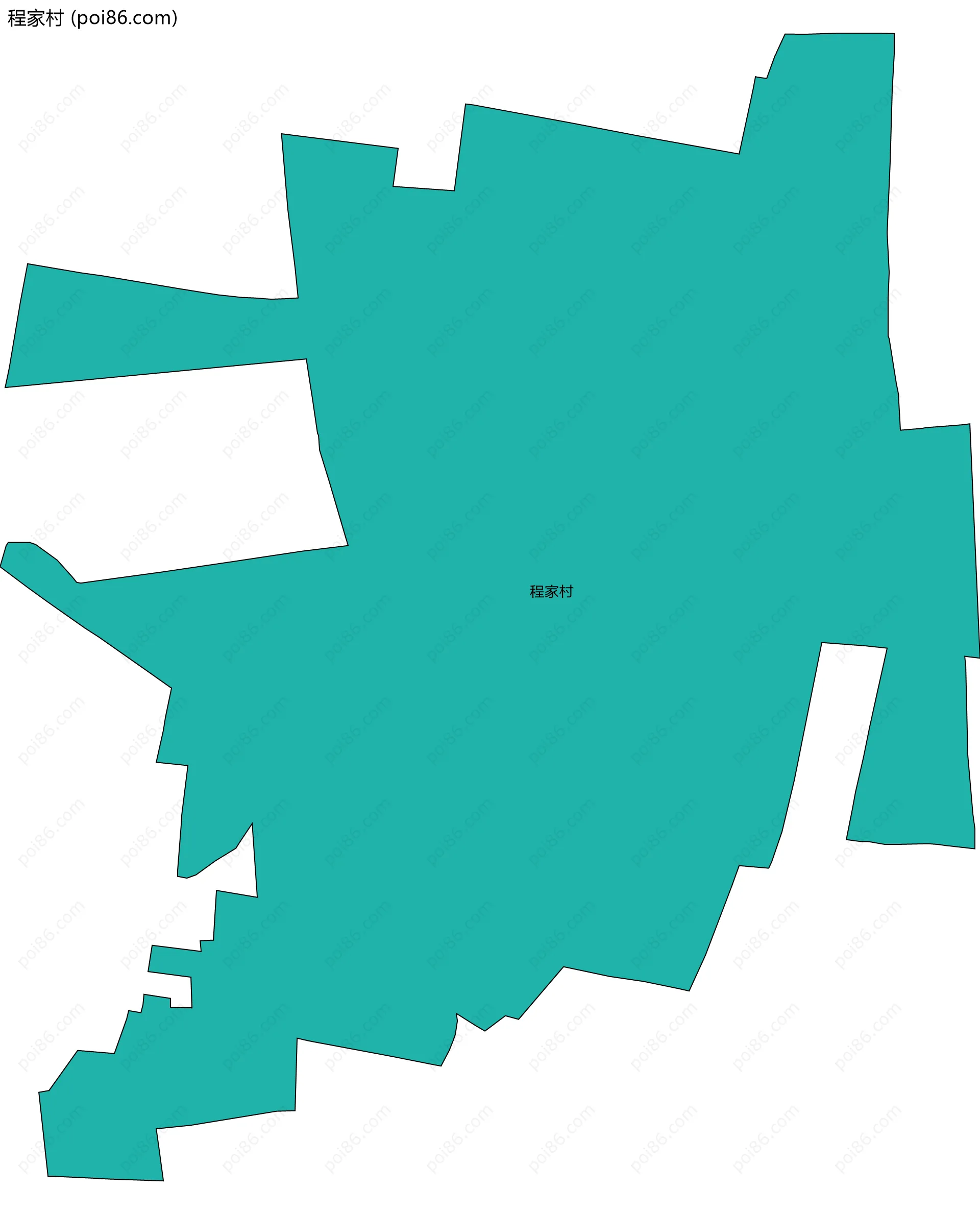 程家村边界地图