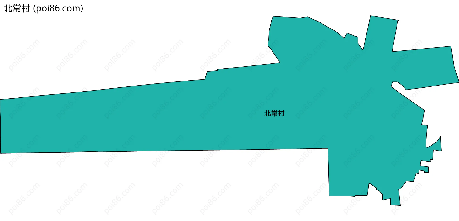 北常村边界地图