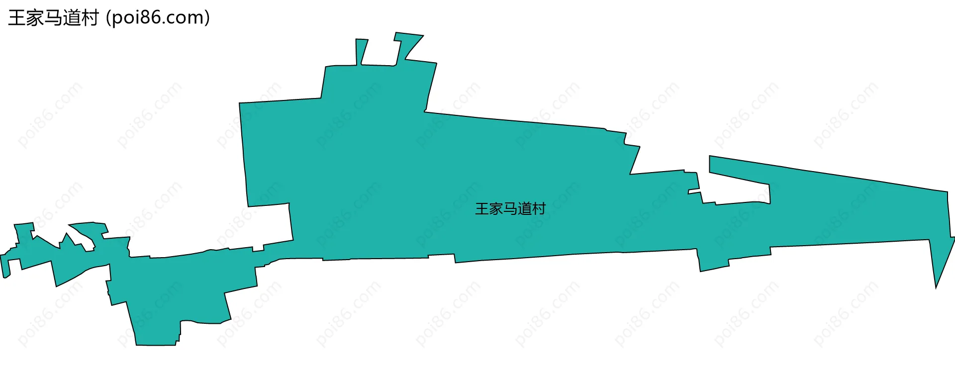 王家马道村边界地图