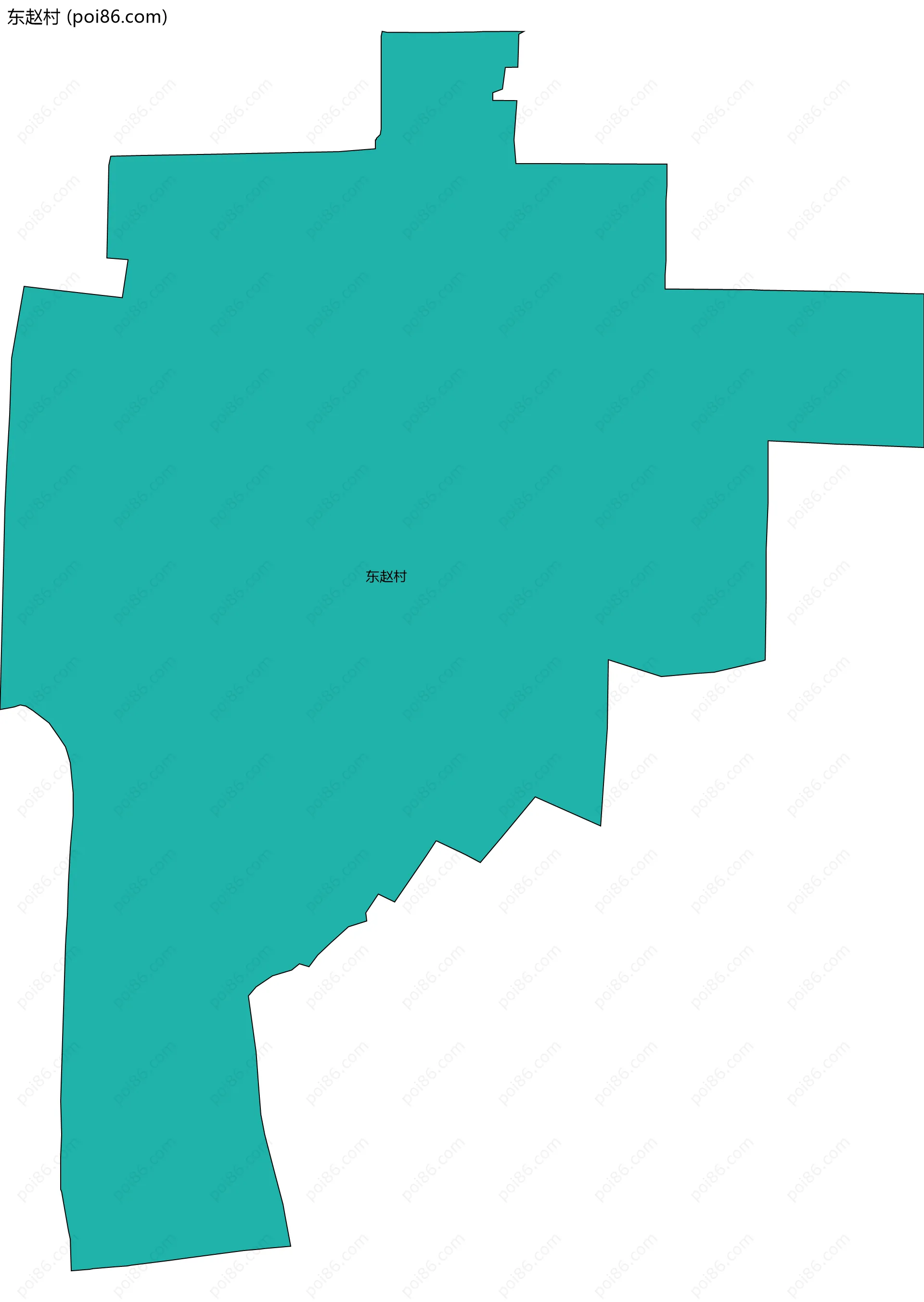 东赵村边界地图