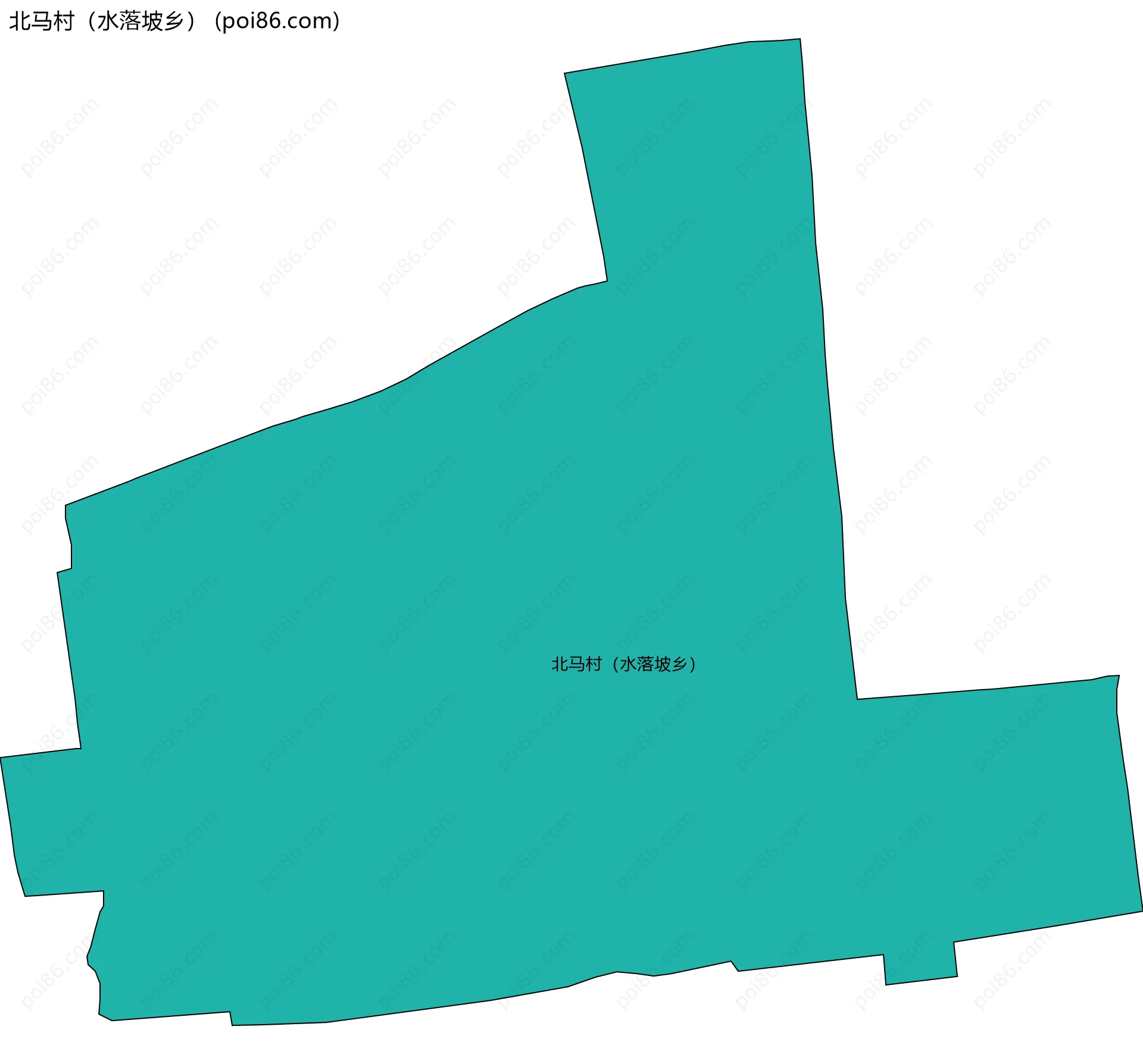 北马村（水落坡乡）边界地图