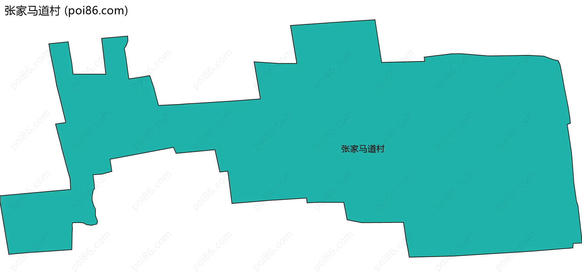 张家马道村边界地图