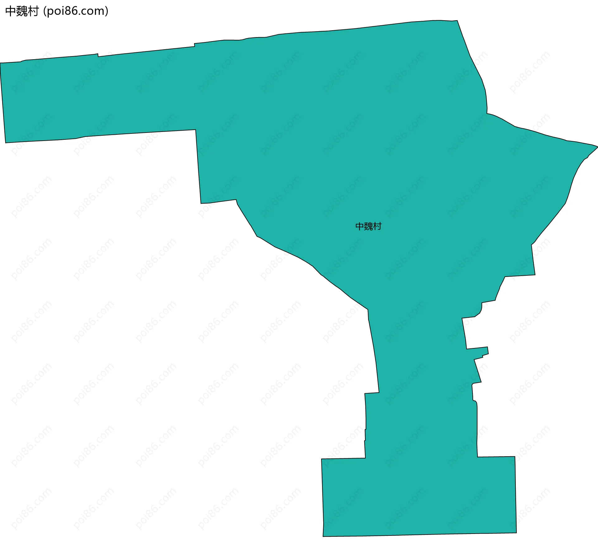 中魏村边界地图