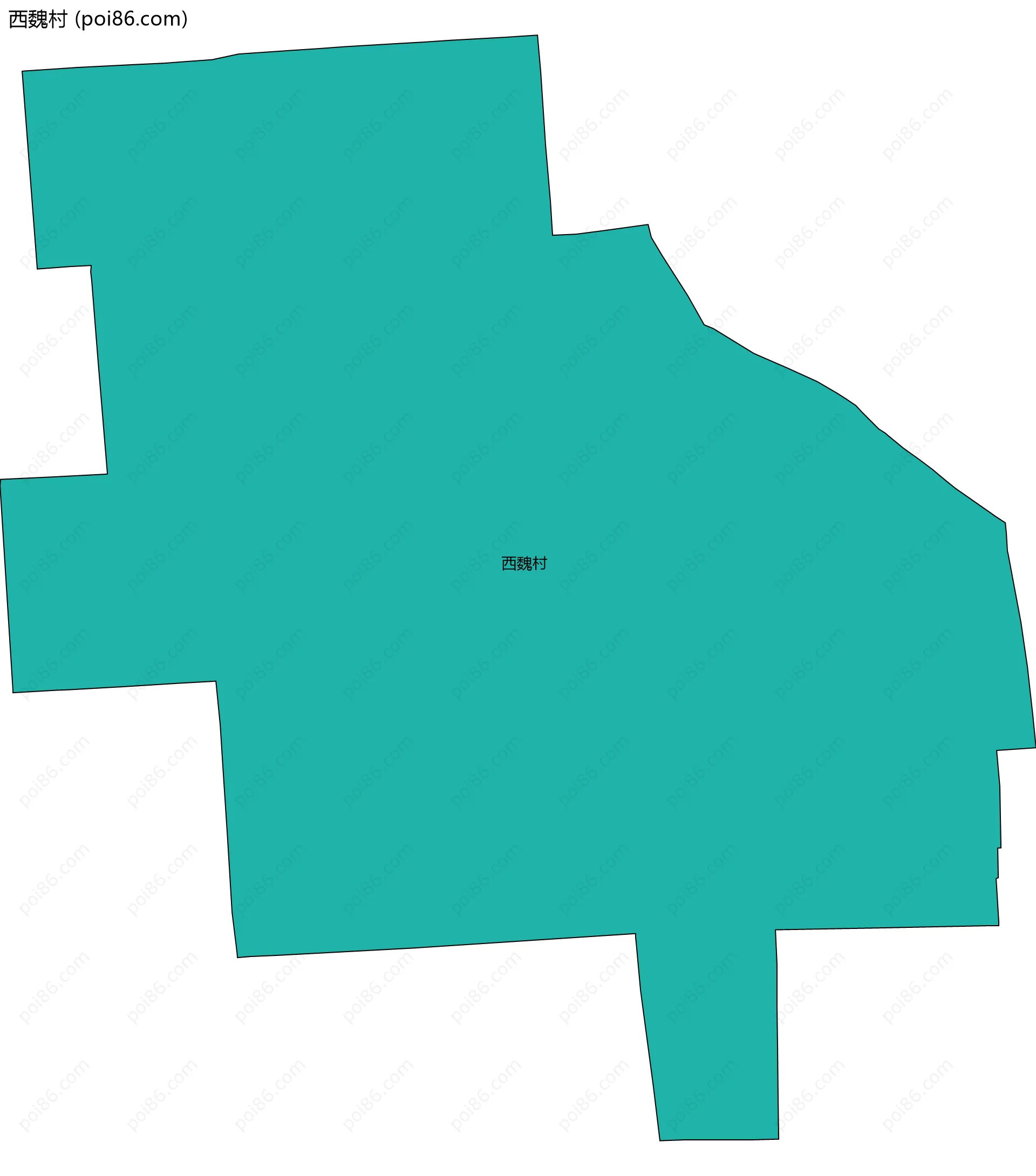 西魏村边界地图