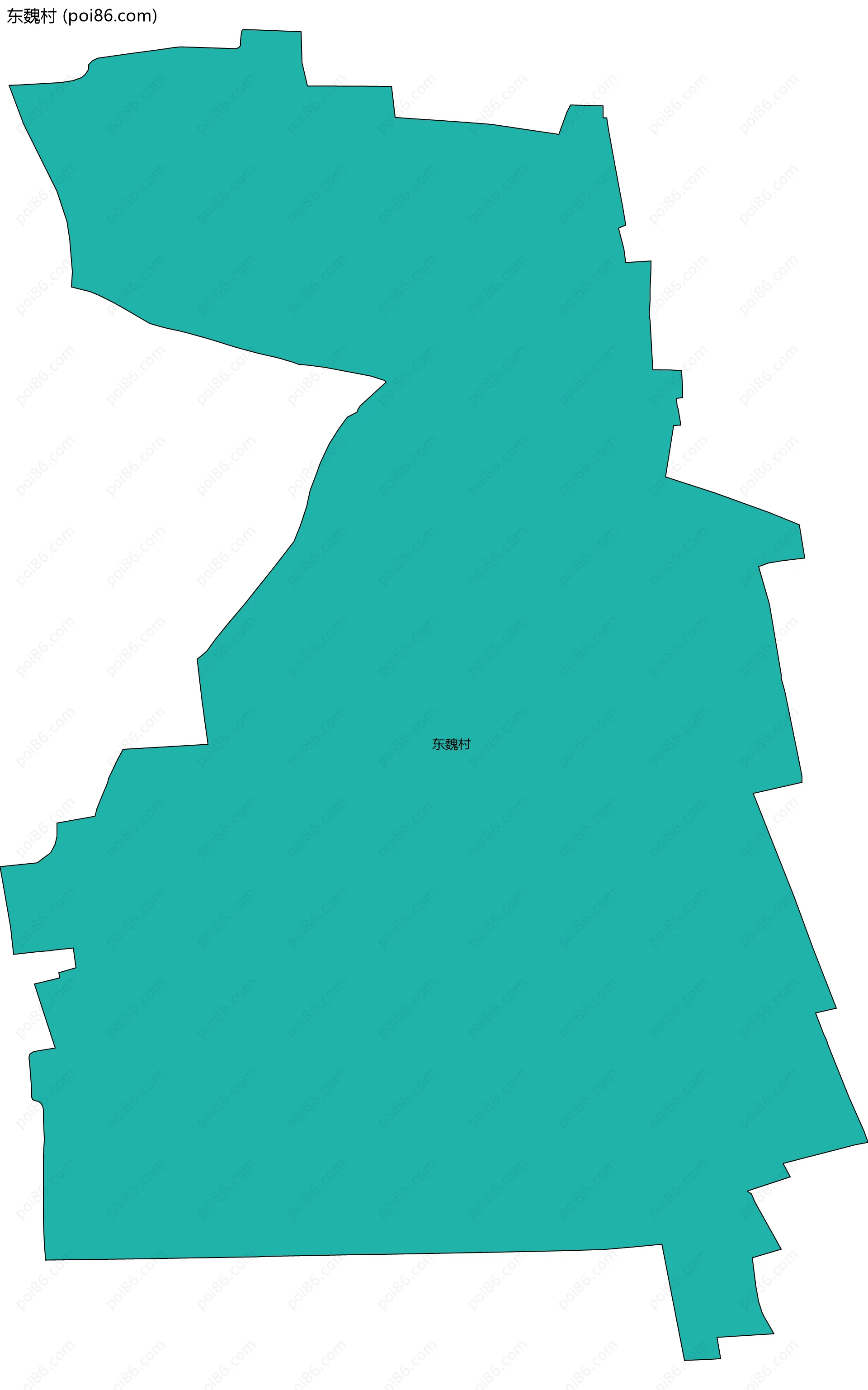 东魏村边界地图