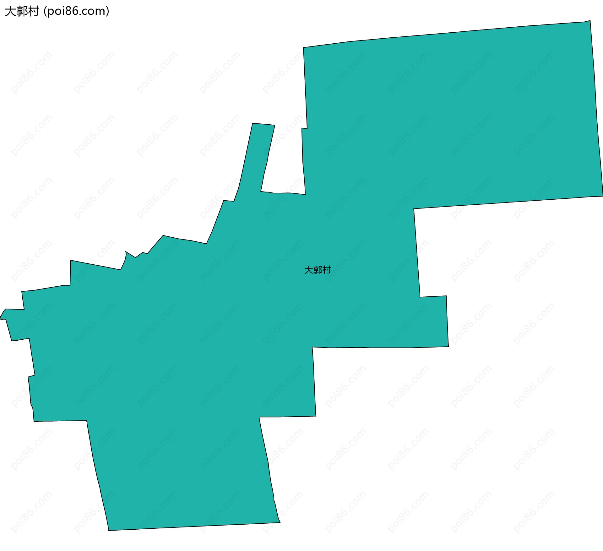 大郭村边界地图