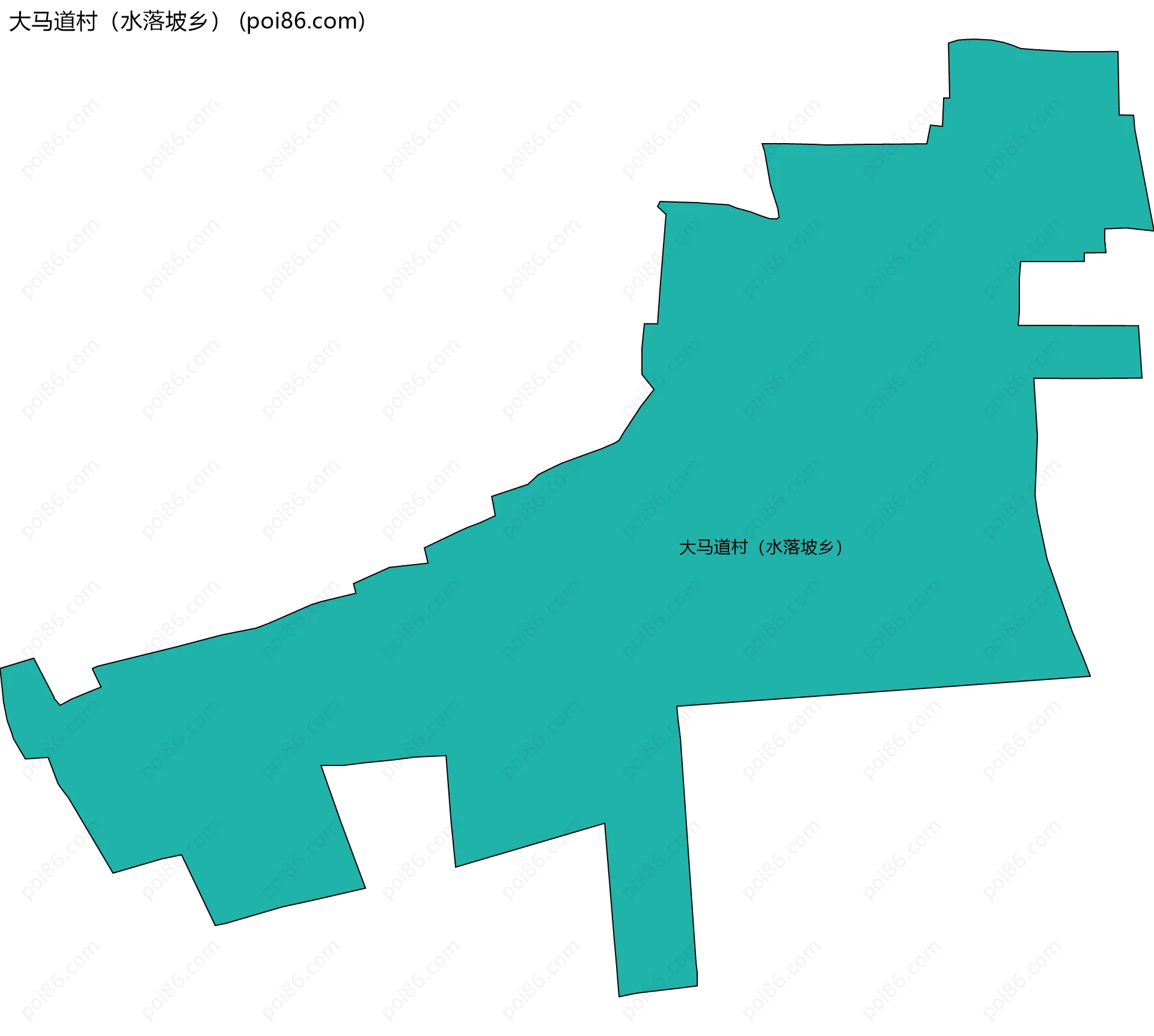 大马道村（水落坡乡）边界地图
