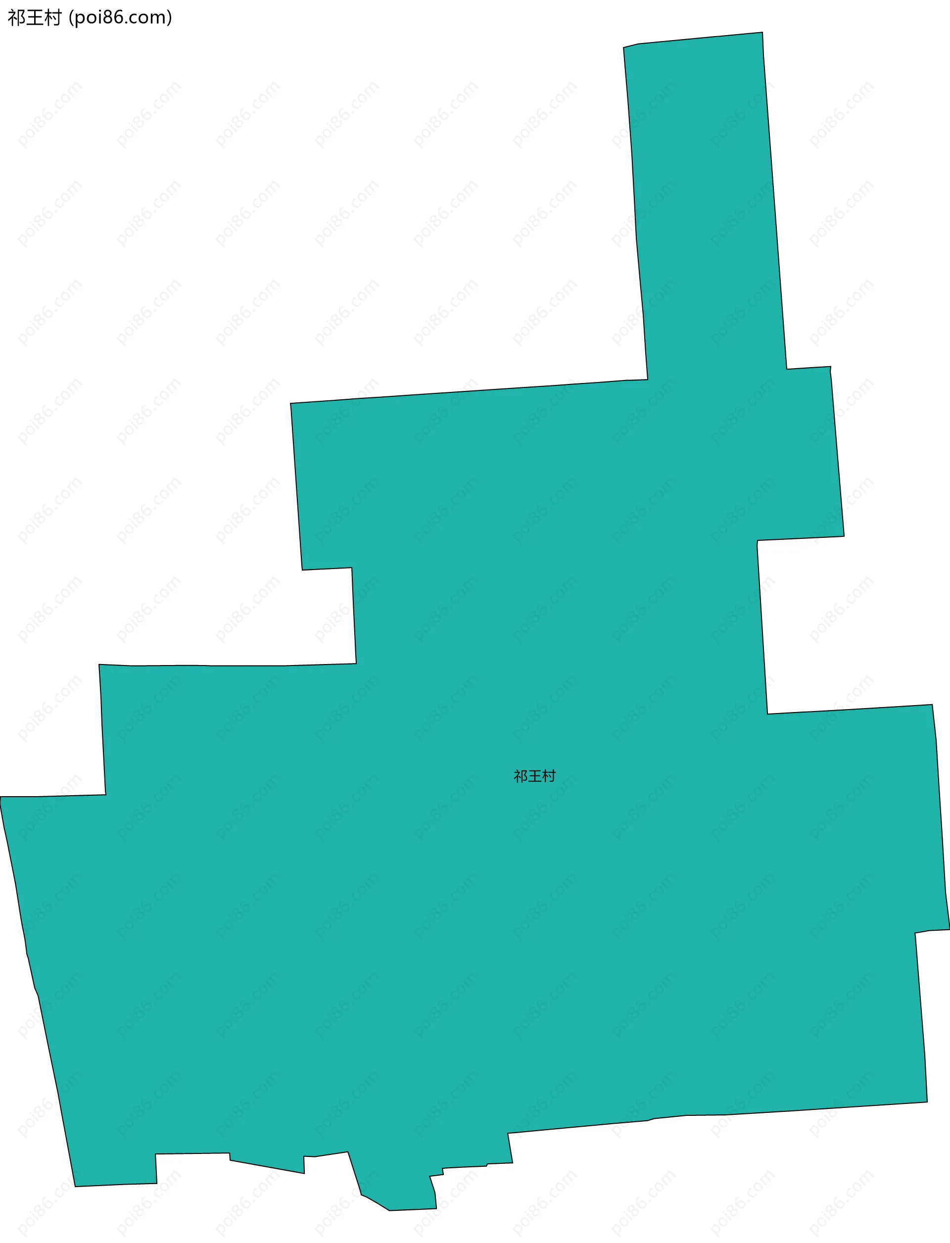 祁王村边界地图