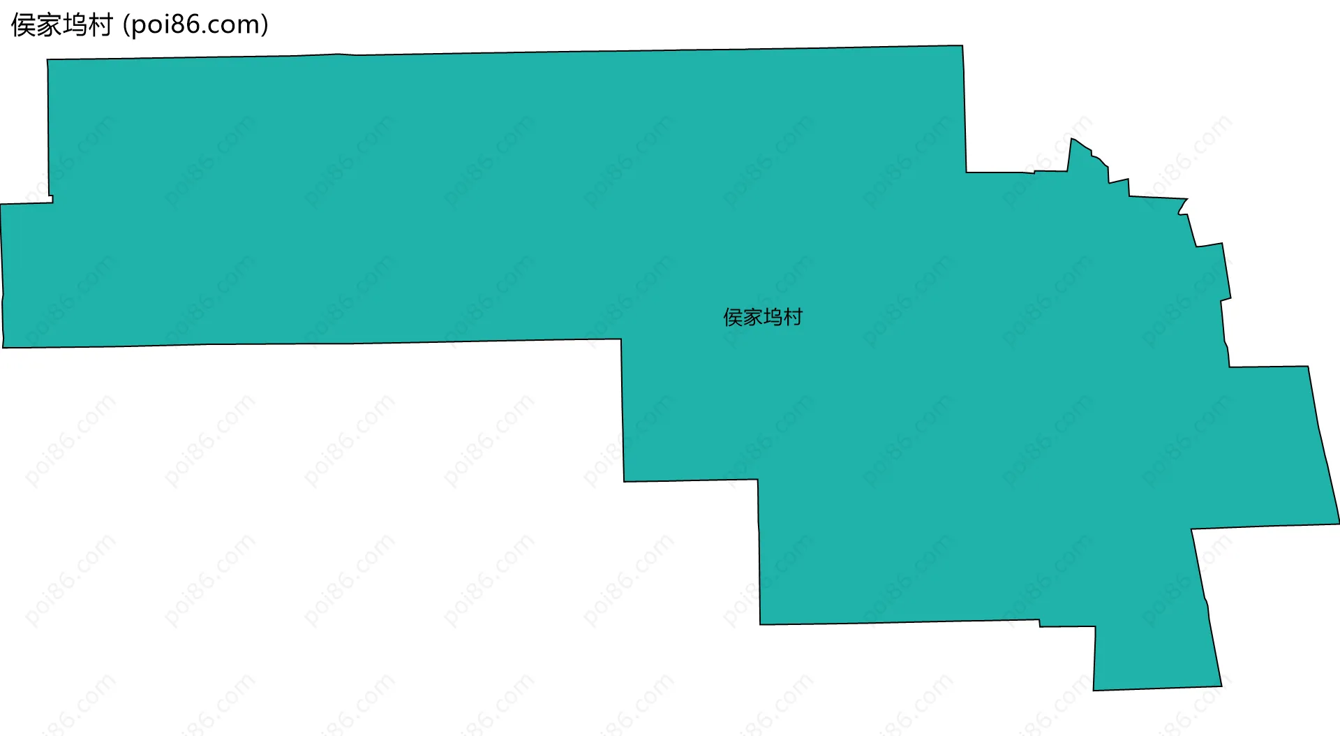 侯家坞村边界地图