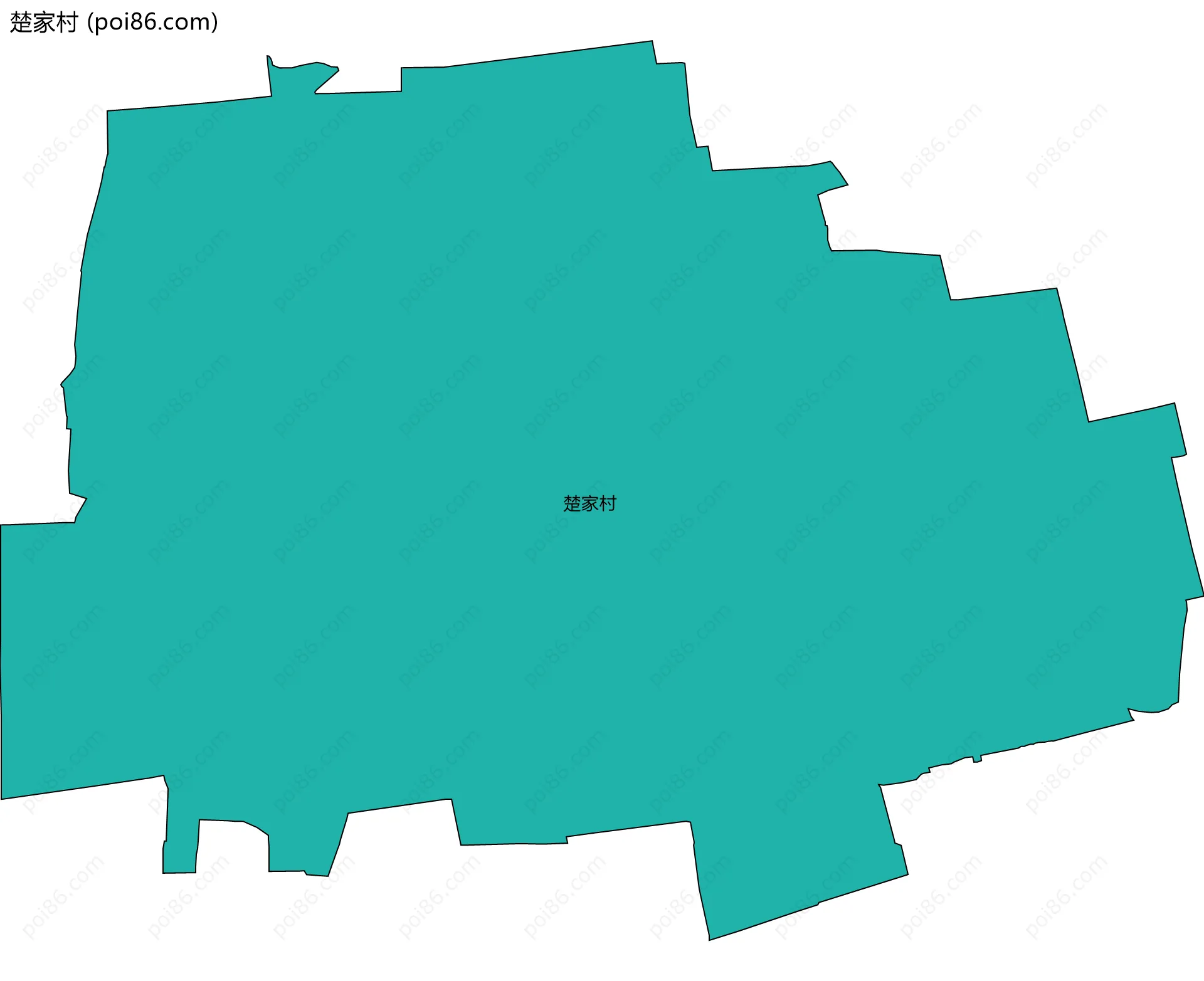 楚家村边界地图