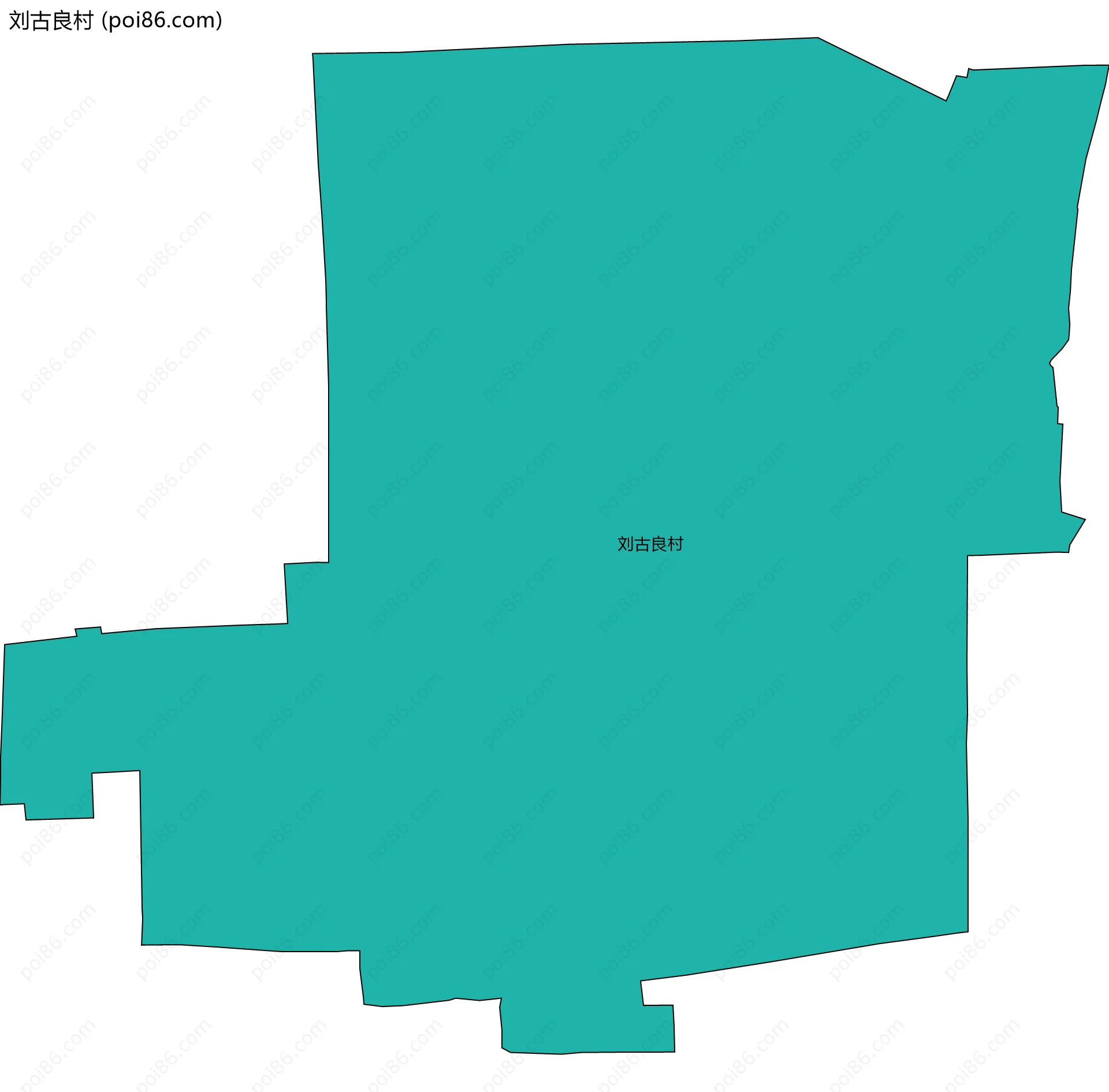 刘古良村边界地图