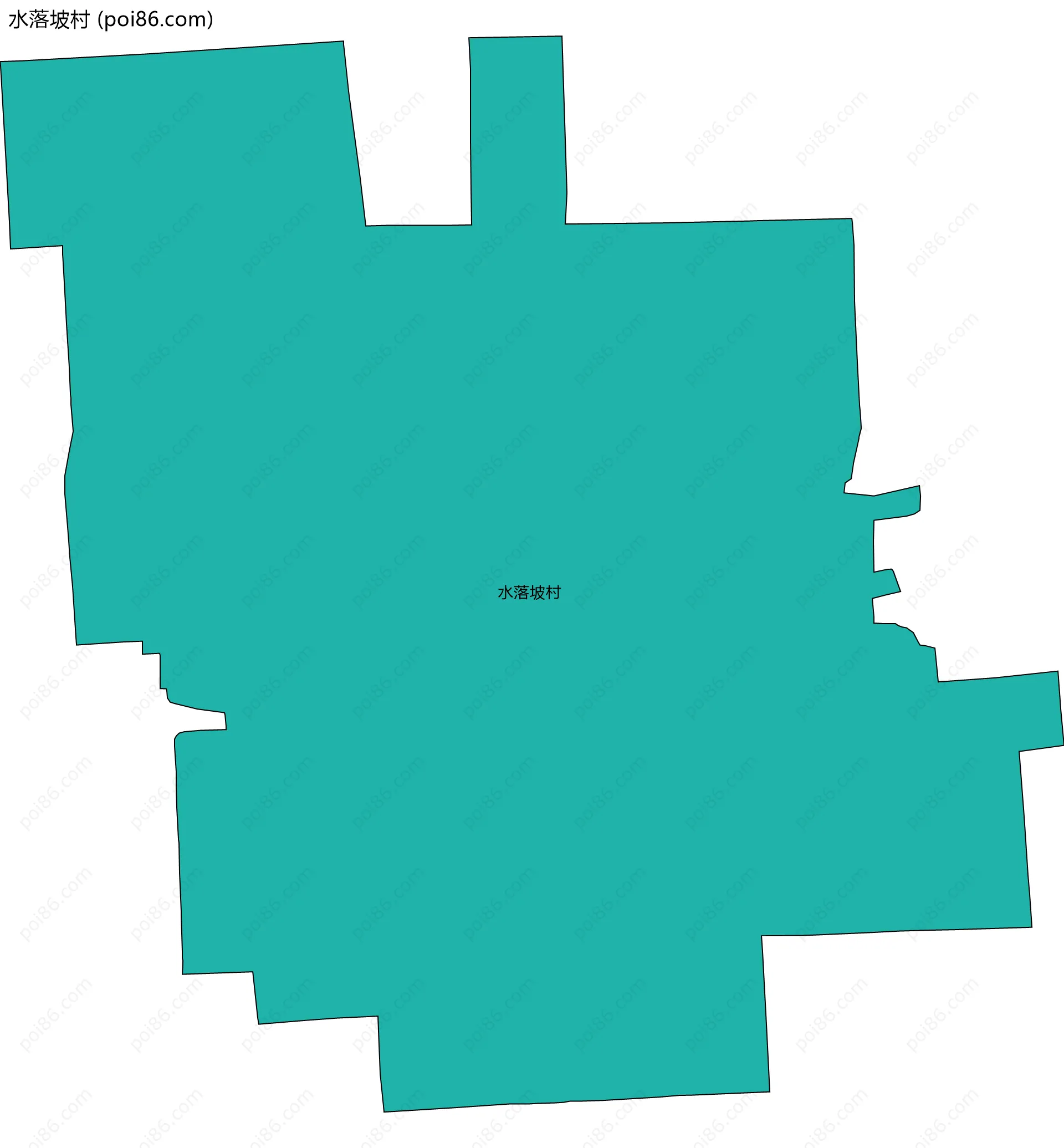水落坡村边界地图