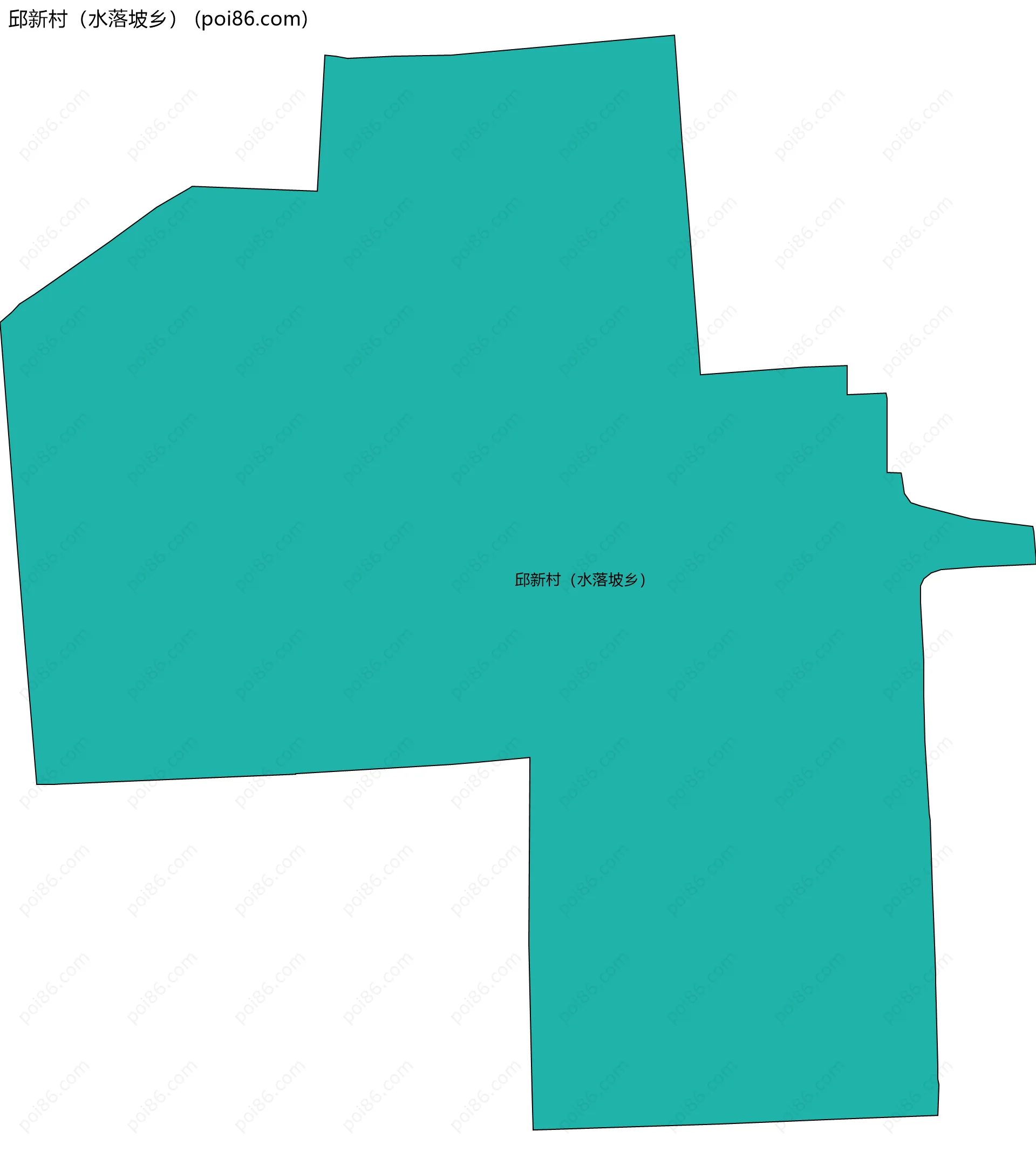 邱新村（水落坡乡）边界地图
