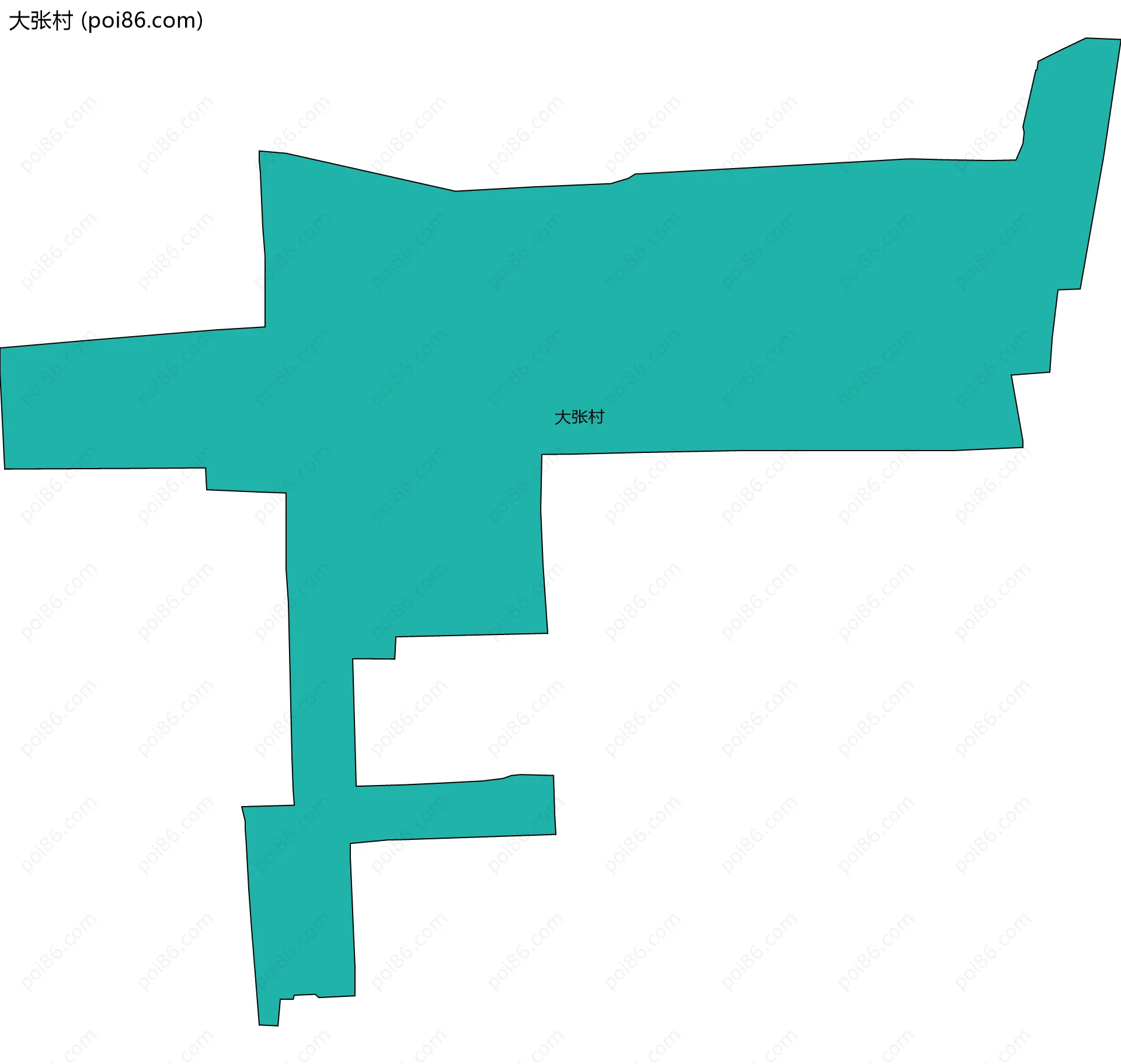 大张村边界地图